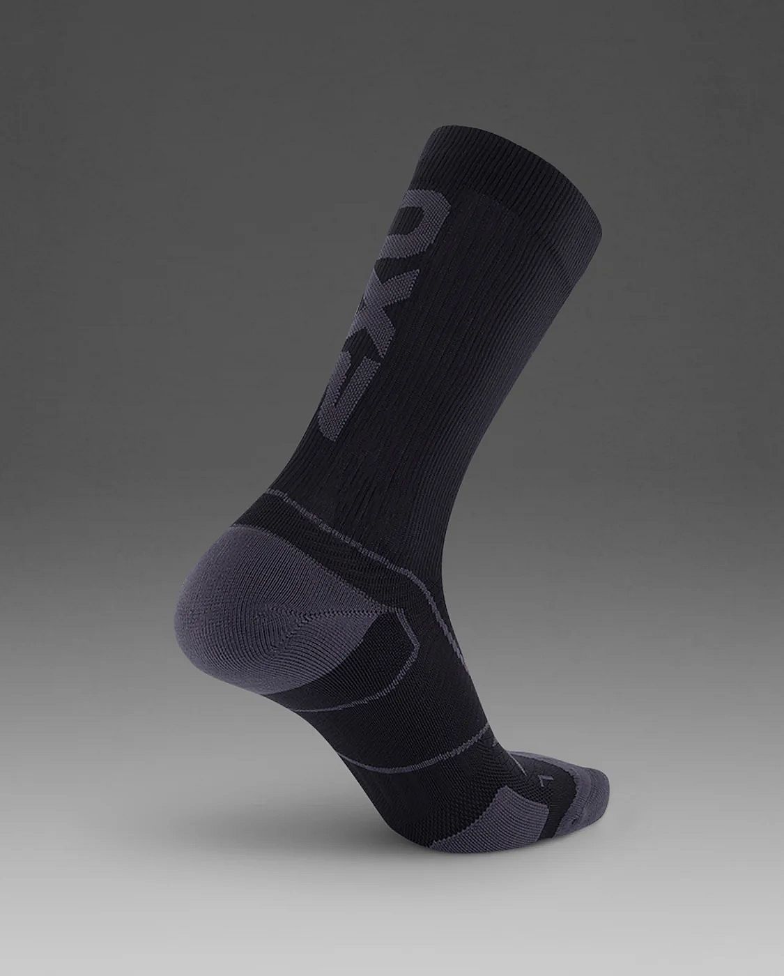 113864-2XU-Vectr-Cushion-Crew-hardloopsokken-BlackTitanium-unisex-afbeelding-2