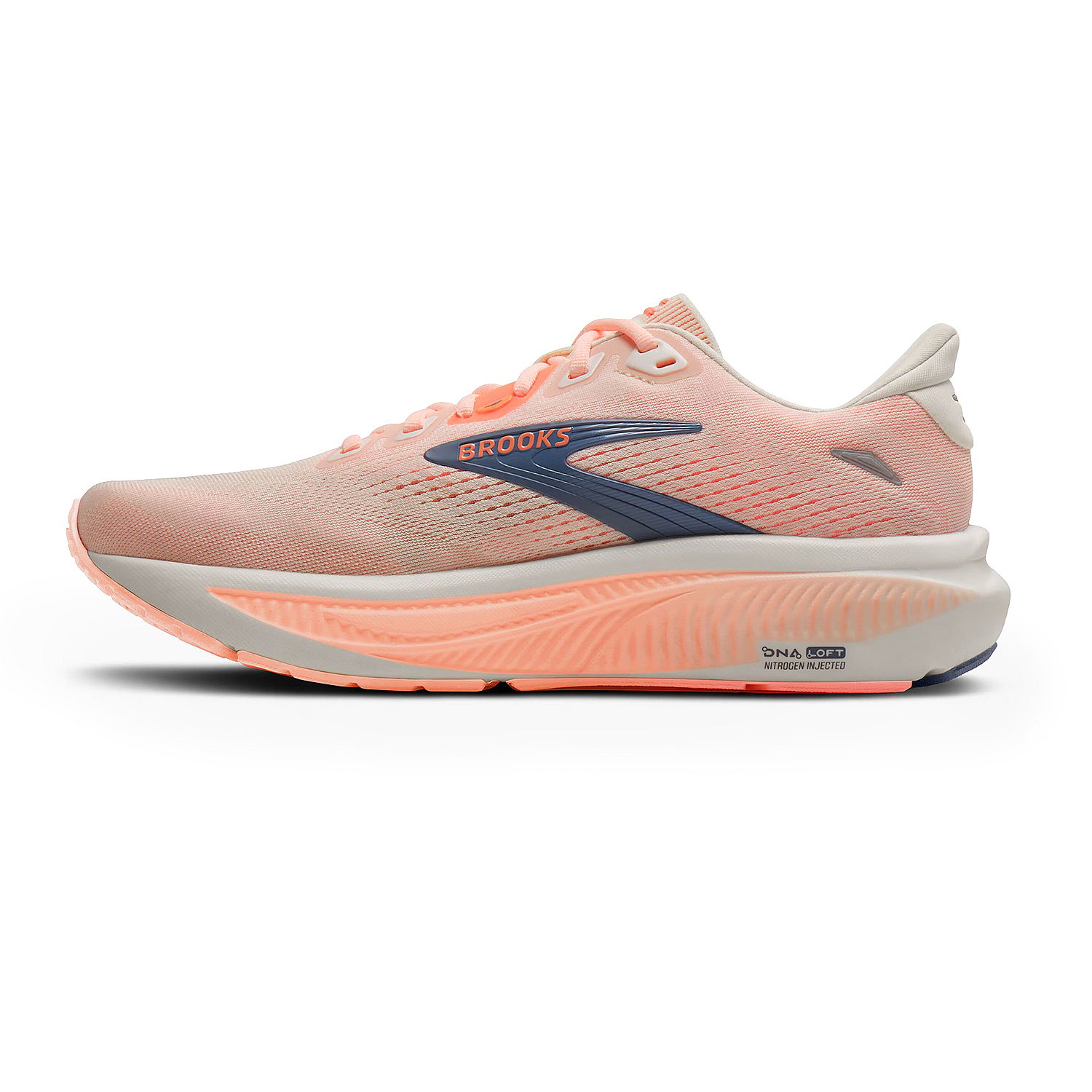 145229-Brooks-Ghost-18-hardloopschoenen-Star-WhiteCyber-PeachGrey-dames-afbeelding-4