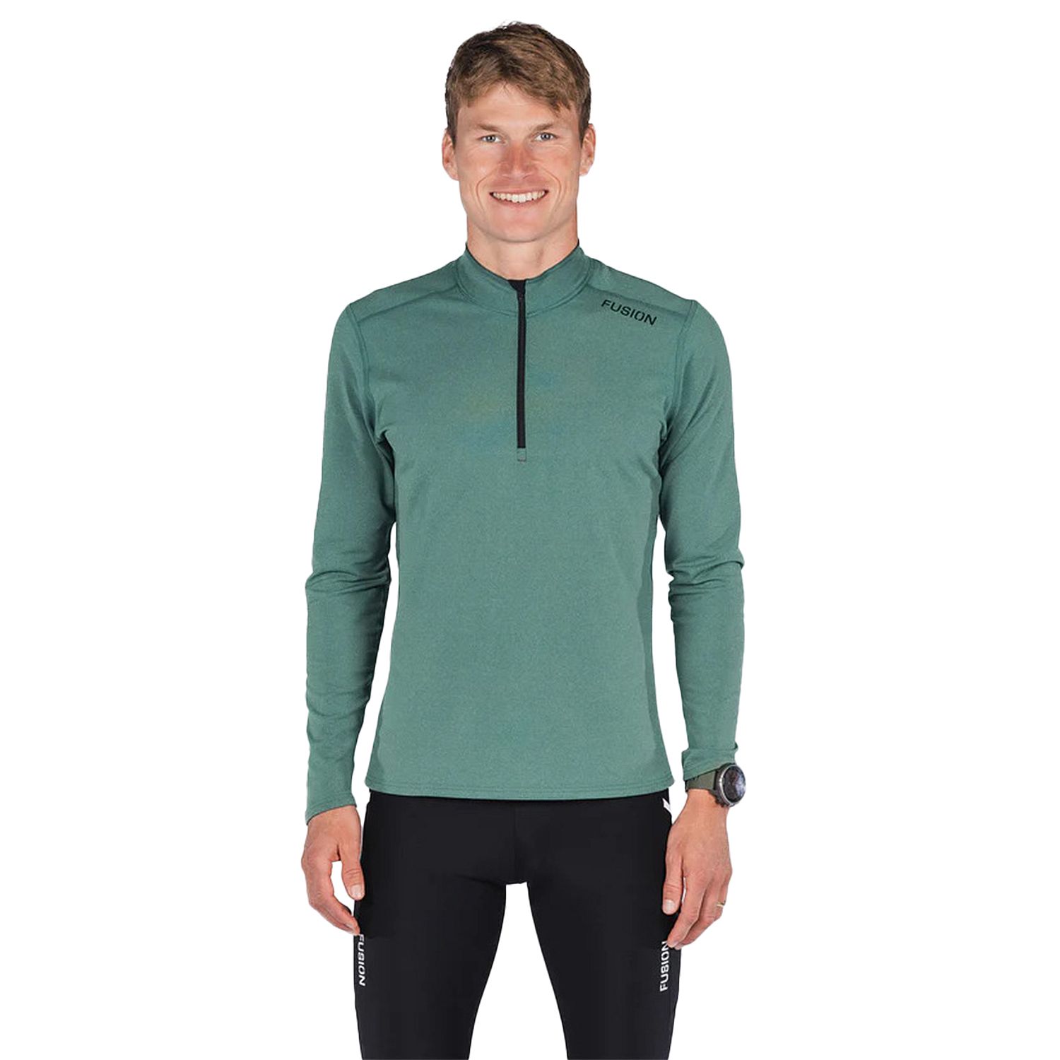 94311-Fusion-C3-Zip-Neck-groen-heren-afbeelding-1