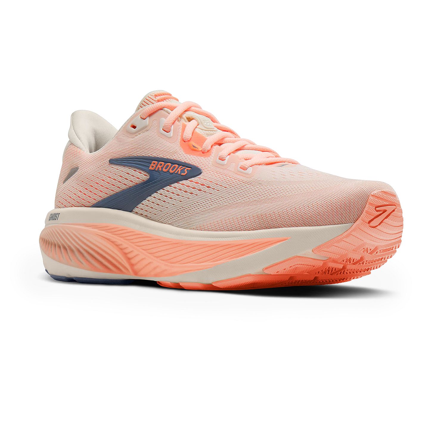 145229-Brooks-Ghost-18-hardloopschoenen-Star-WhiteCyber-PeachGrey-dames-afbeelding-2