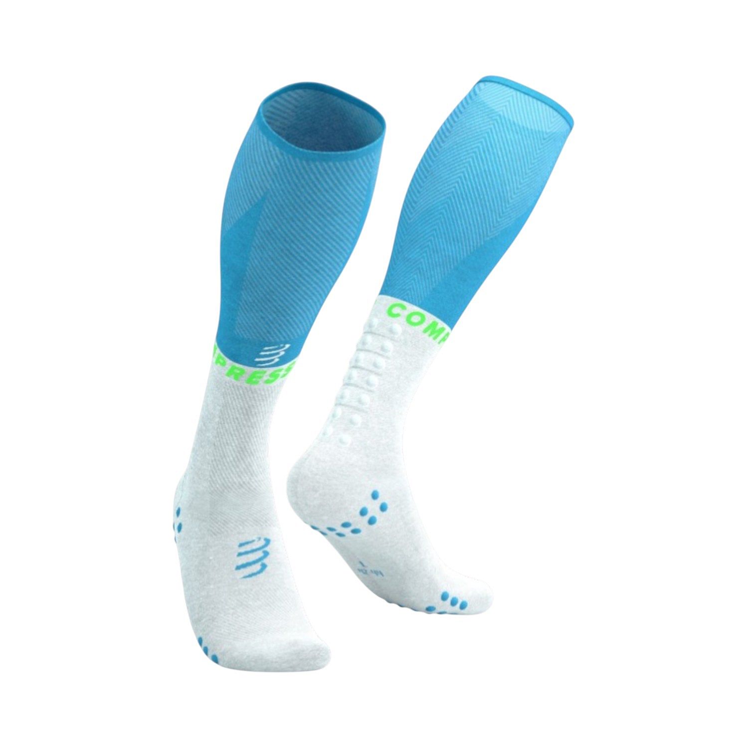 140270-Compressport-Full-Oxygen-hardloopsokken-blauwwit-afbeelding-1