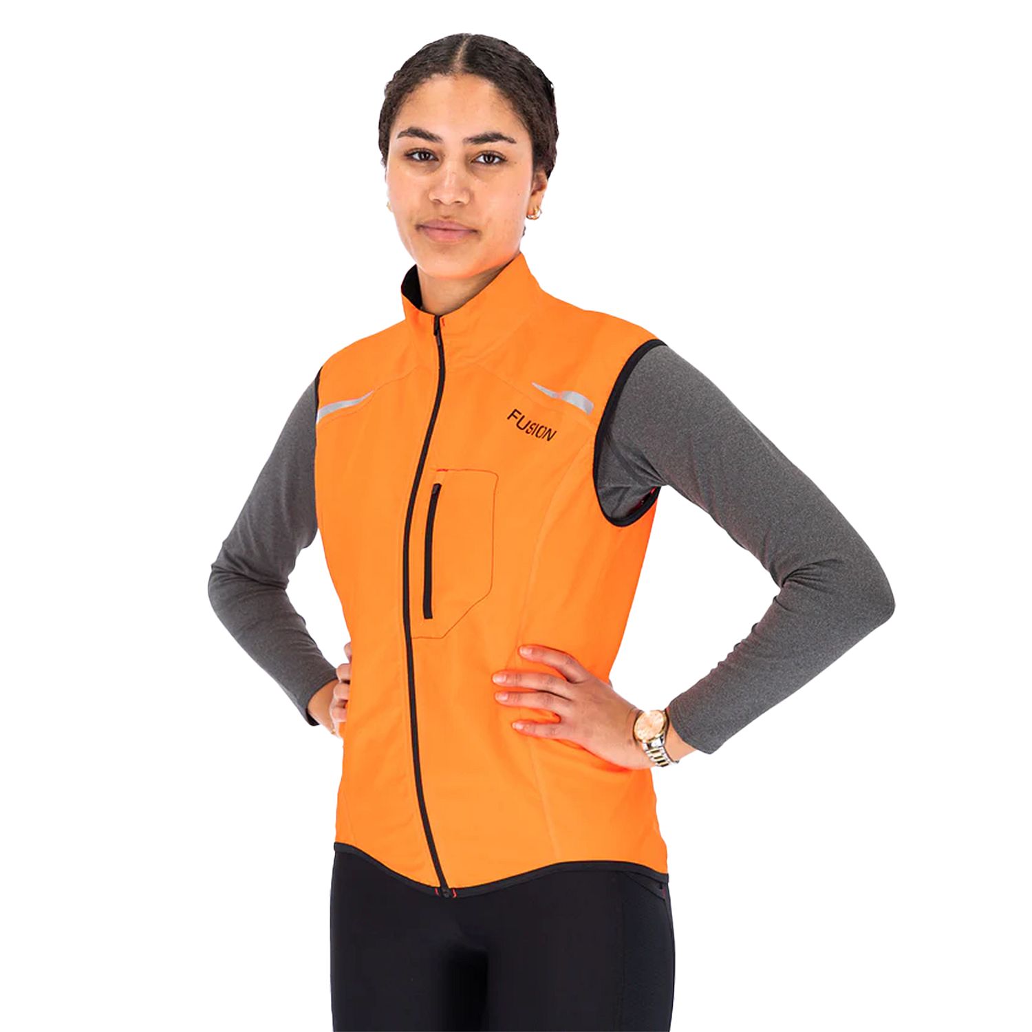 0037-ORA-Fusion-S1-Run-Vest-oranje-dames-afbeelding-1
