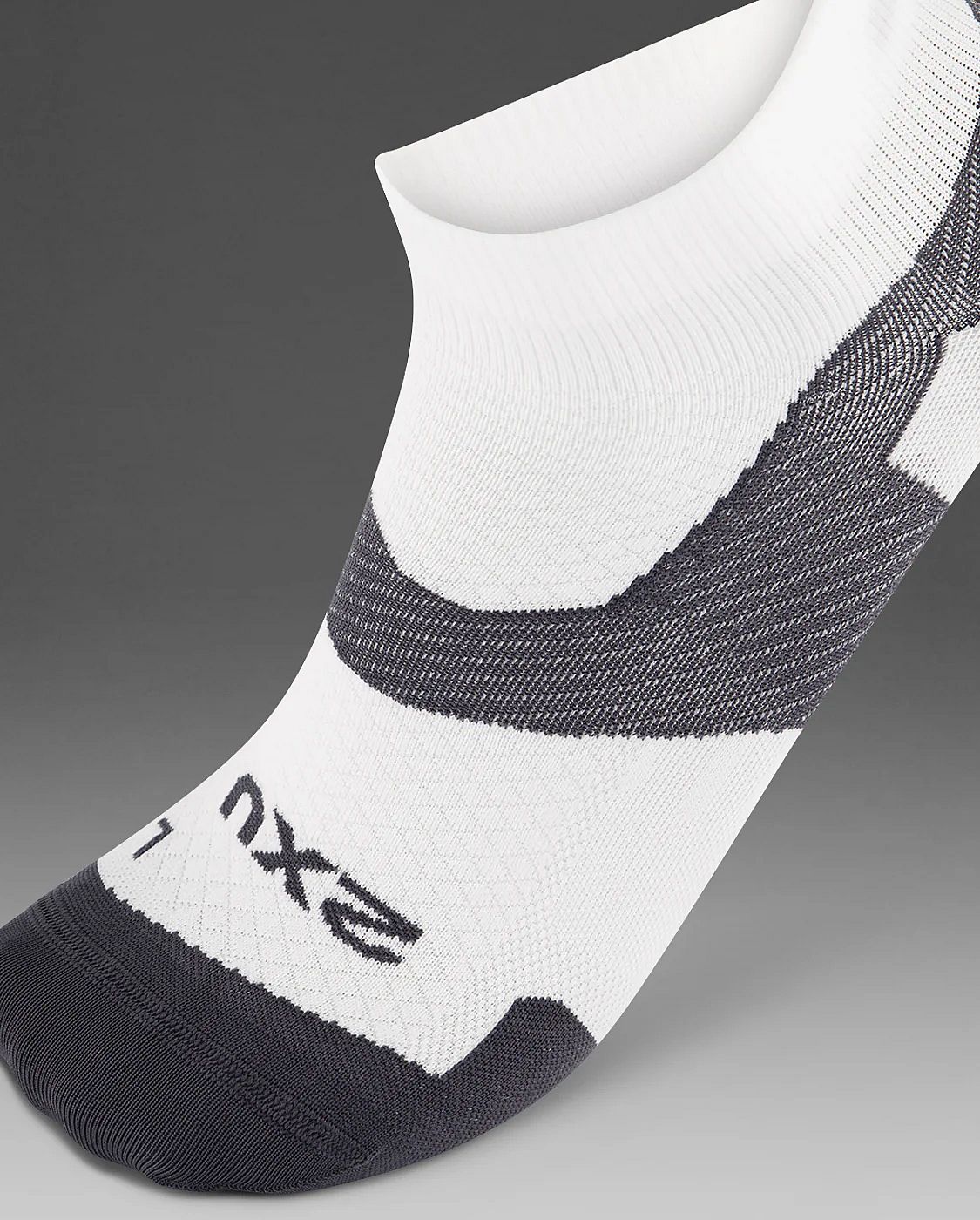 113727-2XU-Vectr-Ultralight-14-Crew-hardloopsokken-WhiteGrey-unisex-afbeelding-3