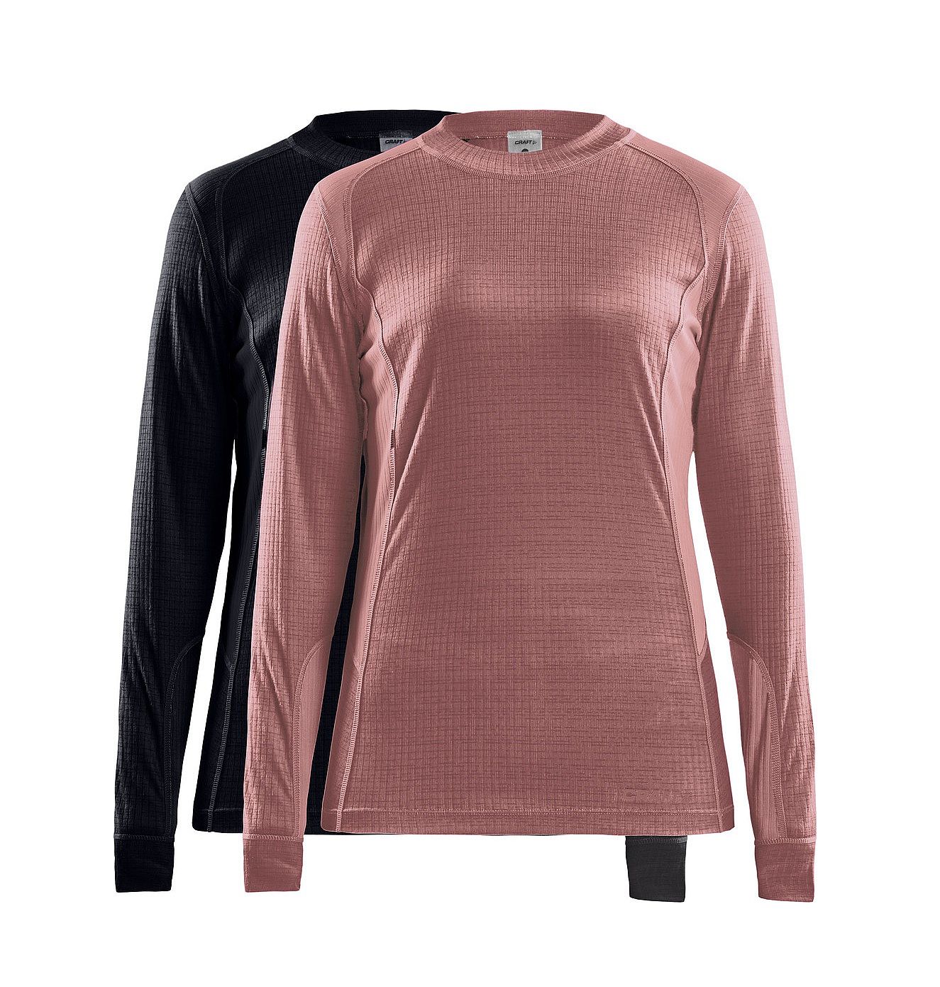 118546-Craft-Core-Dry-ondershirt-2-pack-lange-mouw-zwartroze-dames-afbeelding-1