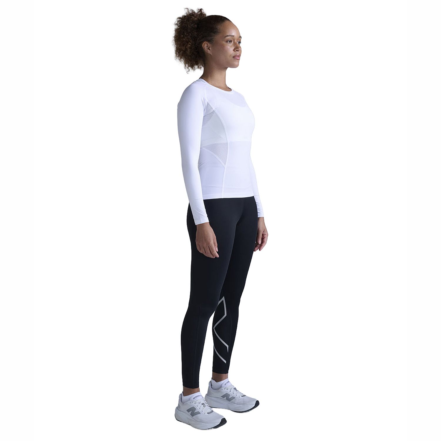 141901-2XU-Core-Compression-hardloopshirt-lange-mouw-White-dames-afbeelding-2