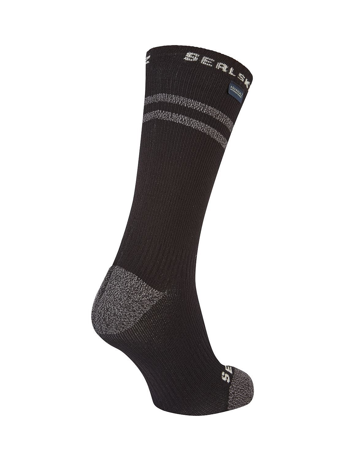 47203-Sealskinz-Scoulton-Warm-weather-mid-fietssok-met-Hydrostop-zwartgrijs-afbeelding-1
