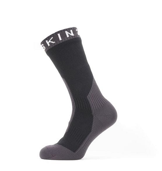 47304-Sealskinz-Stanfield-Extreme-cold-weather-mid-fietssok-met-Hydrostop-zwartgrijs-afbeelding-1