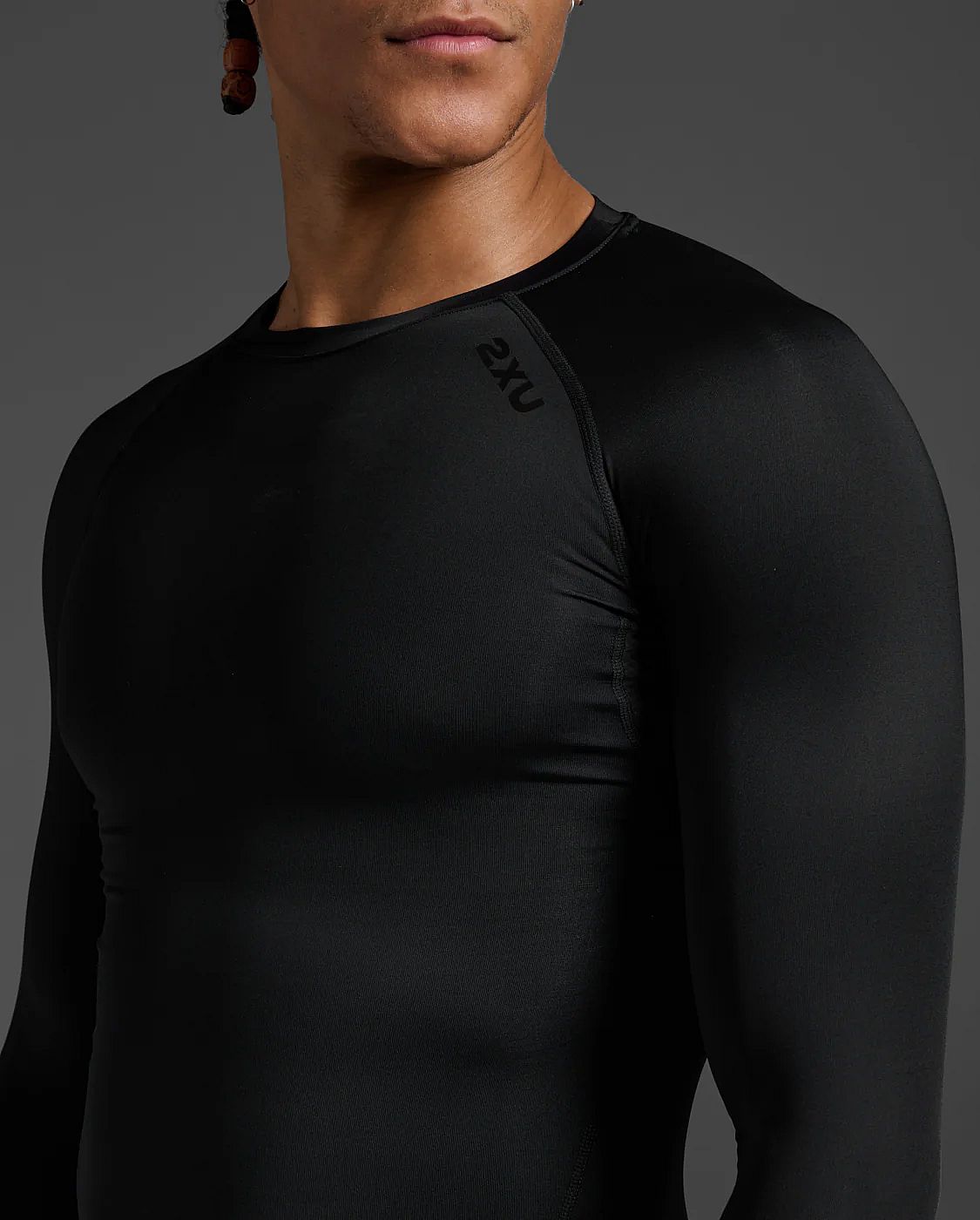 113415-2XU-Core-Compression-hardloopshirt-lange-mouw-BlackNo-Logo-Heren-afbeelding-3