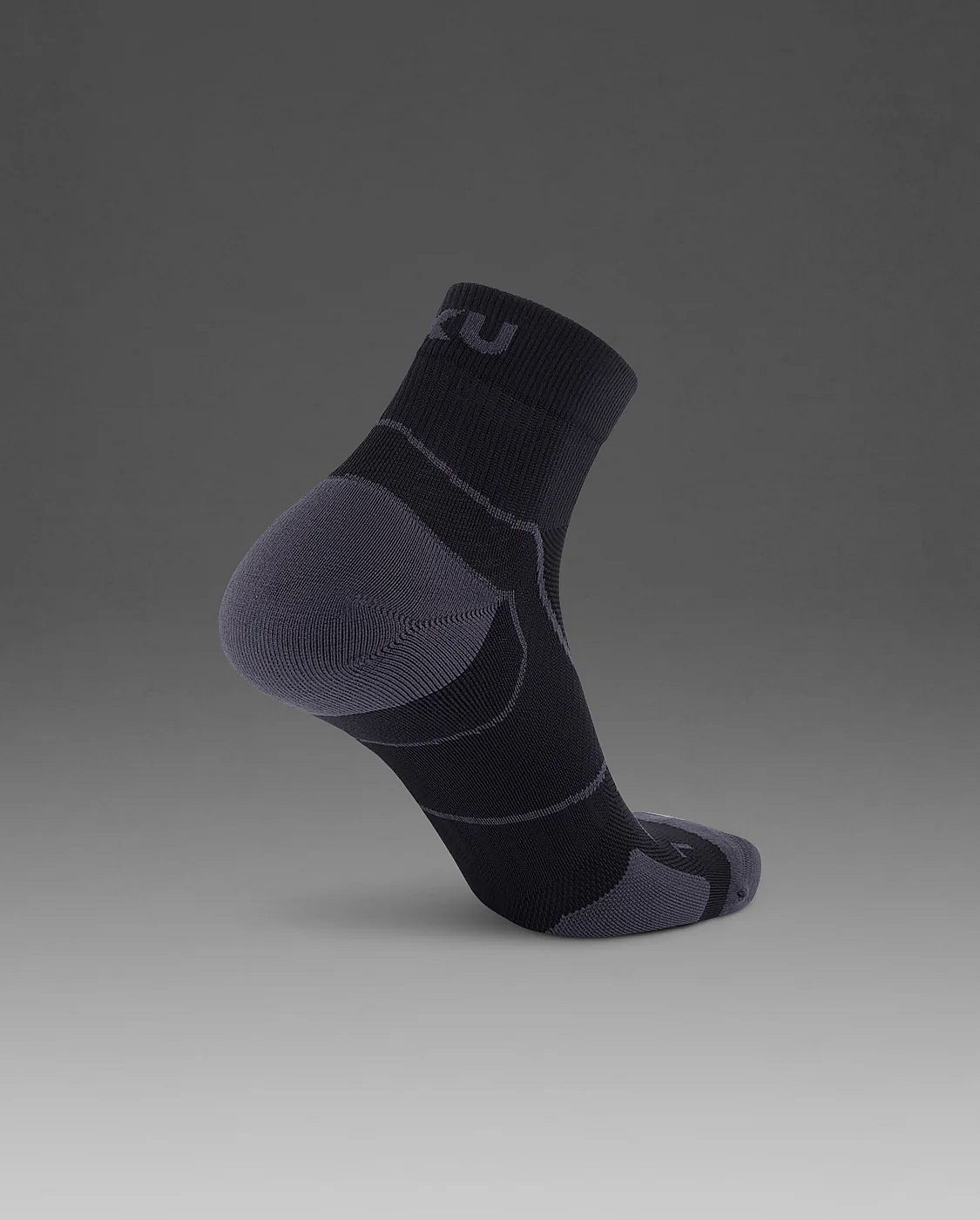 113839-2XU-Vectr-Cushion-14-Crew-hardloopsokken-BlackTitanium-unisex-afbeelding-2
