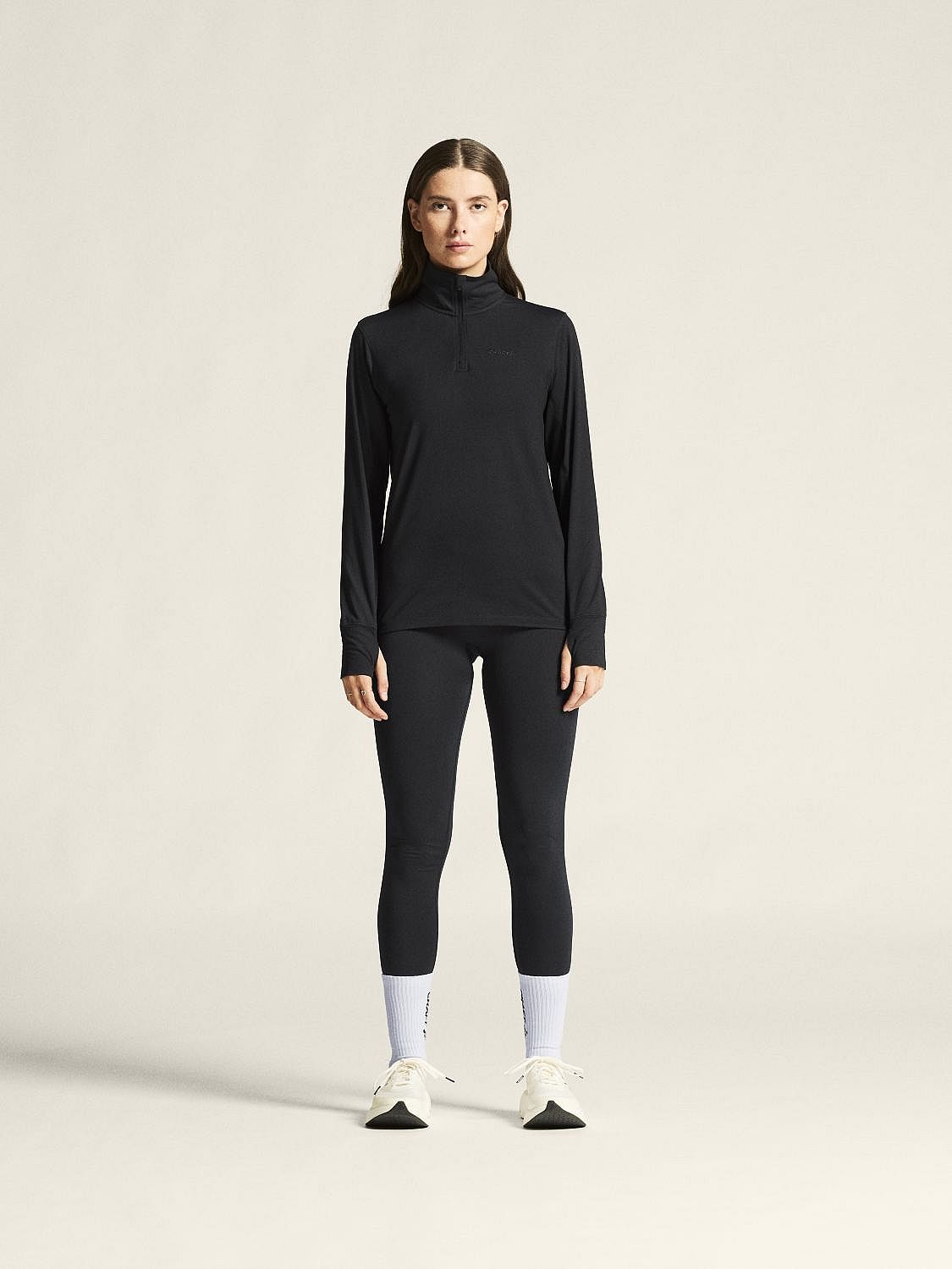 119378-Craft-Flow-Half-Zip-ondershirt-lange-mouw-zwart-dames-afbeelding-3