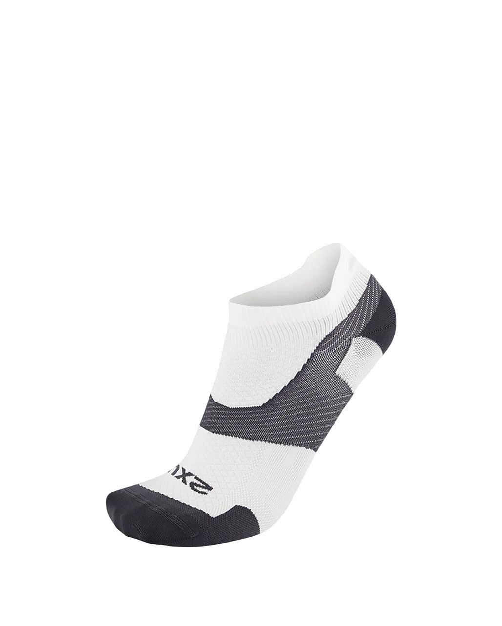113727-2XU-Vectr-Ultralight-14-Crew-hardloopsokken-WhiteGrey-unisex-afbeelding-1