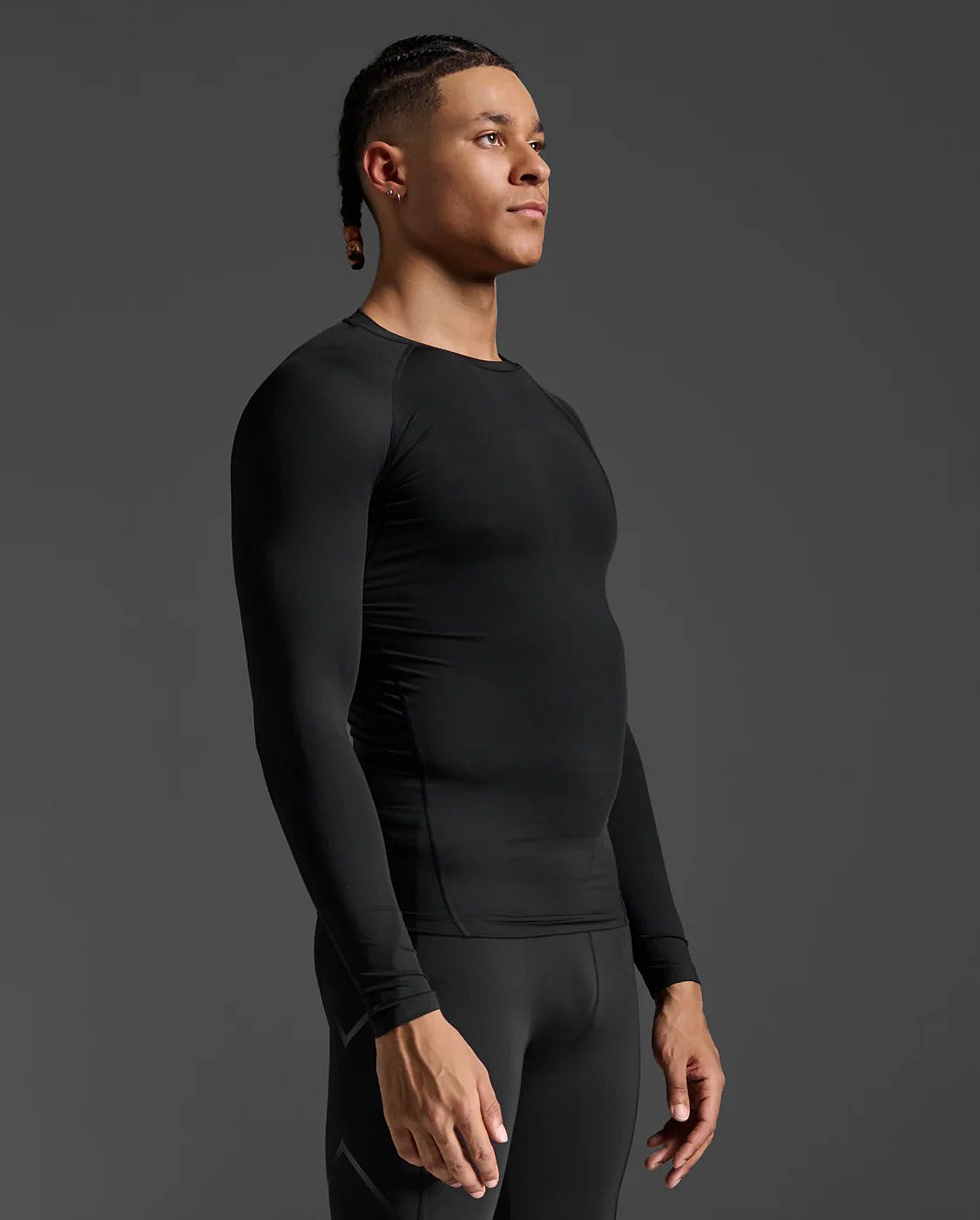 113415-2XU-Core-Compression-hardloopshirt-lange-mouw-BlackNo-Logo-Heren-afbeelding-2