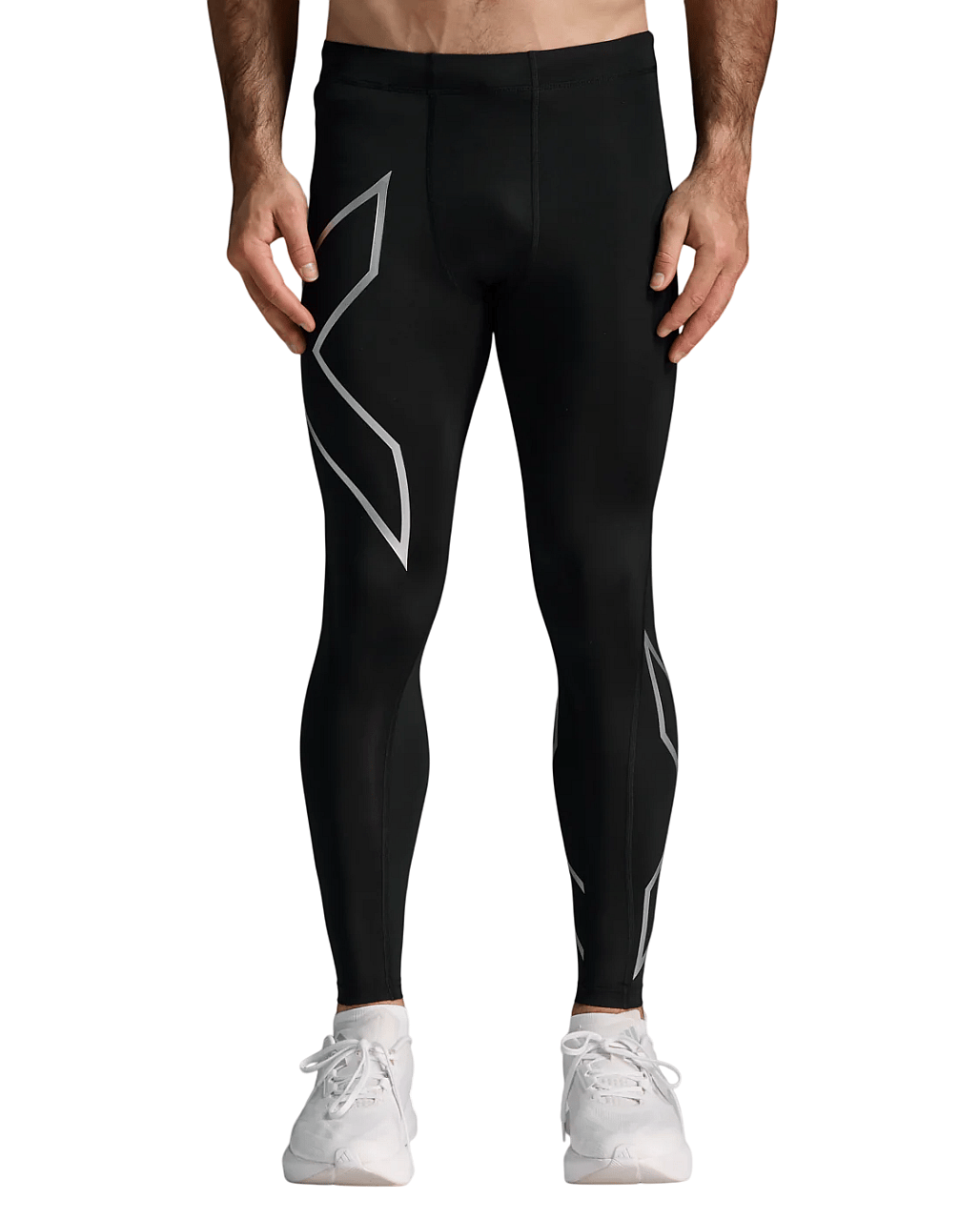 113913-2XU-Core-Compression-hardloopbroek-BlackSilver-Heren-afbeelding-1