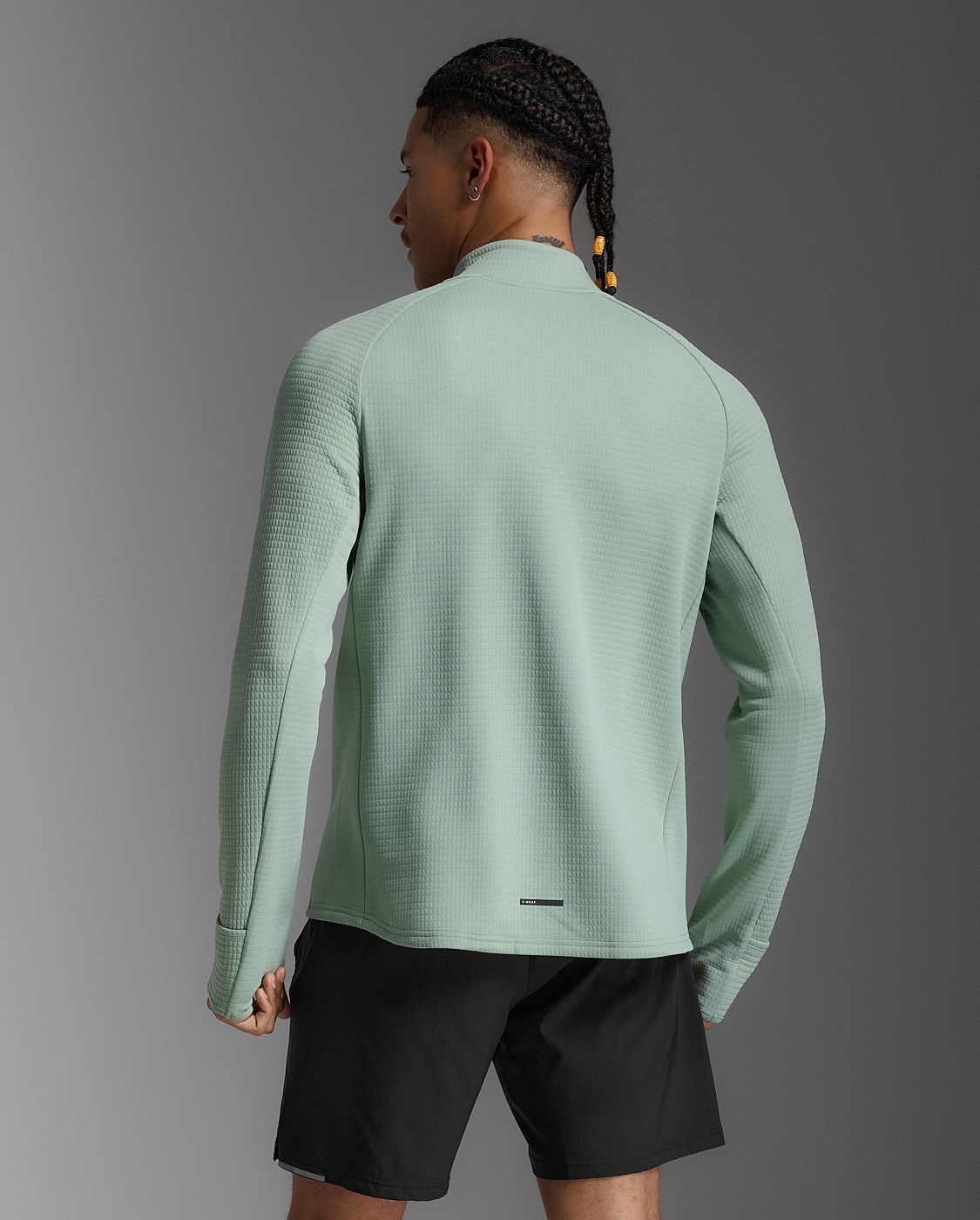 113622-2XU-Ignition-Hyper-Haptic-14-Zip-EucalyptusBlack-Reflective-Heren-afbeelding-3