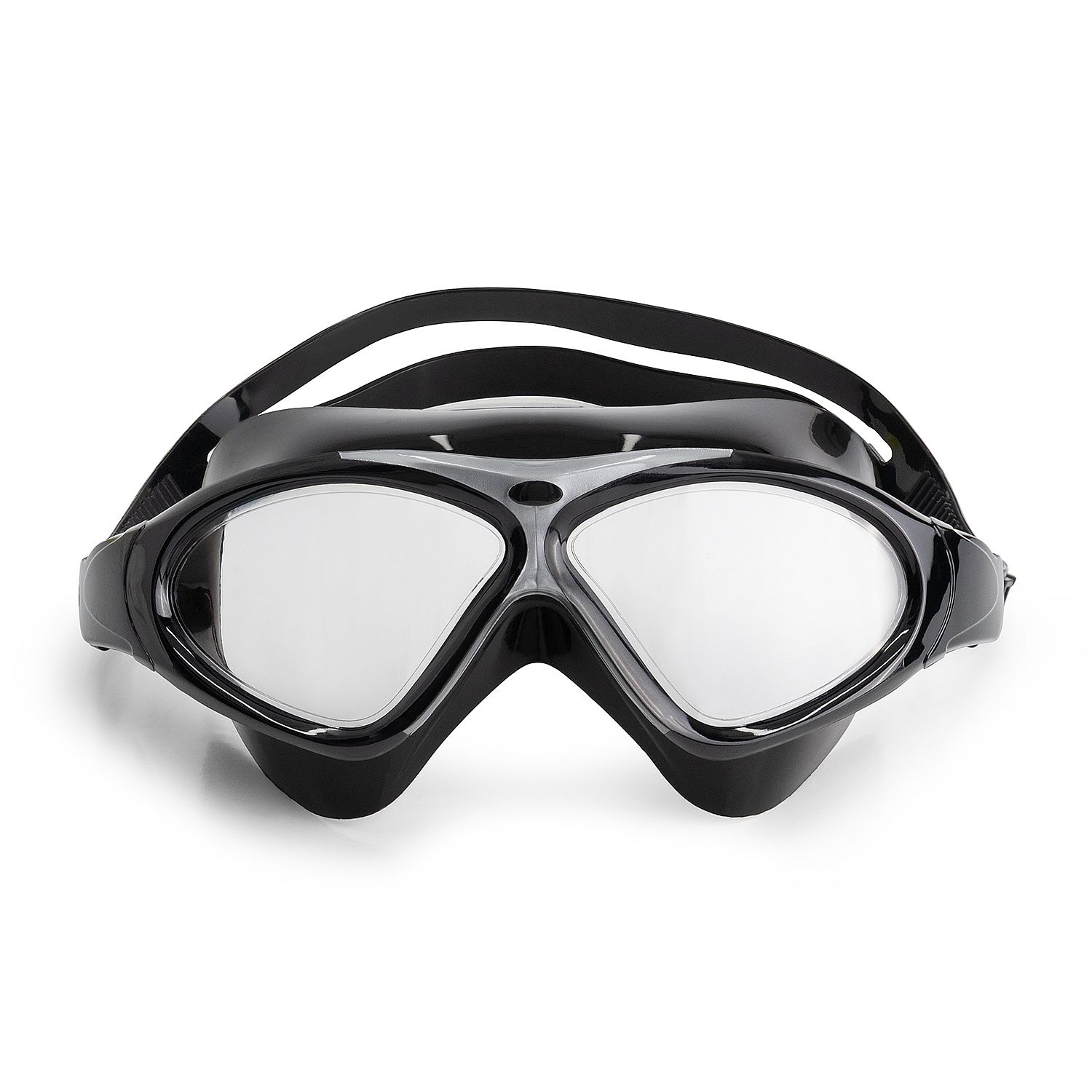 40350-BTTLNS-Essovius-1.0-transparante-lens-zwembril-zwartzilver-afbeelding-2