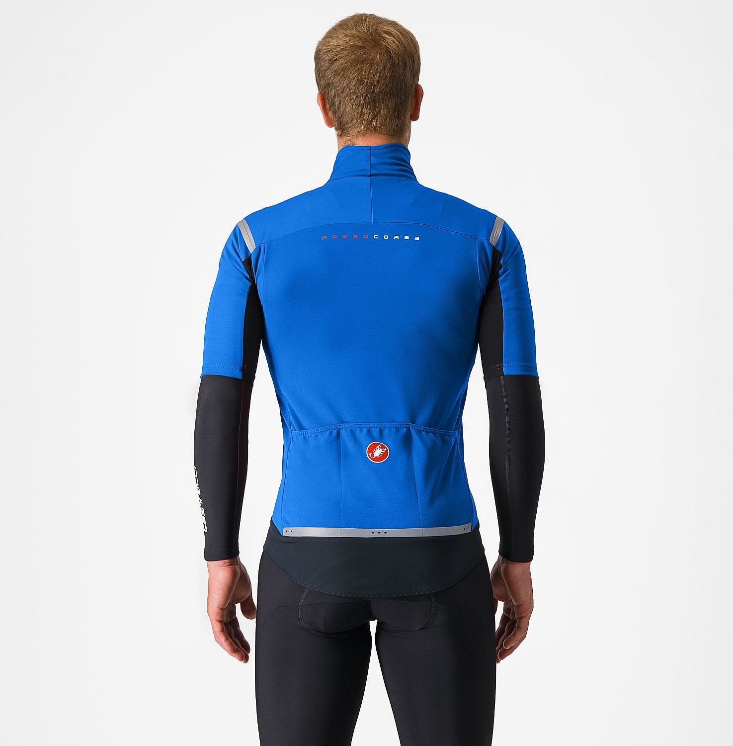104793-Castelli-Gabba-RoS-2-korte-mouw-fietsjack-azzurro-italiasilver-reflex-heren-afbeelding-2