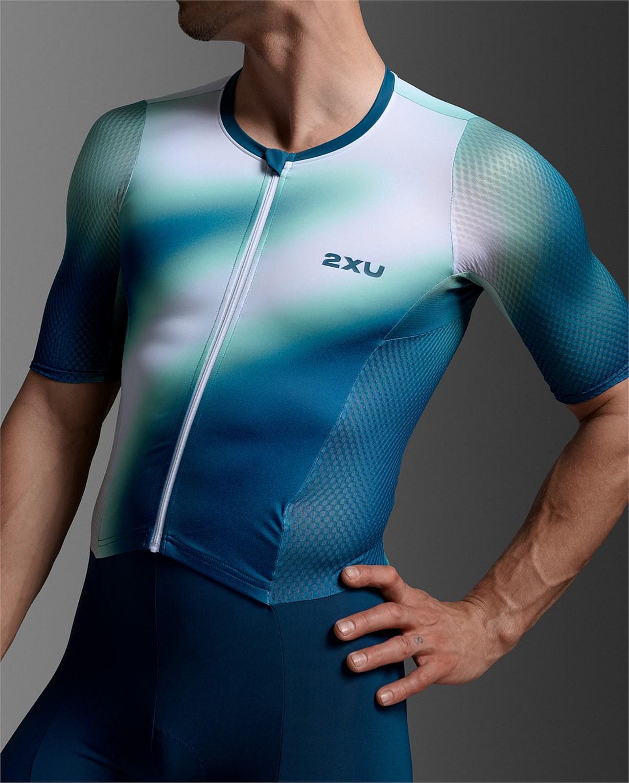 143257-2XU-Aero-Hex-Trisuit-korte-mouw-jelly-mintmajol-Heren-afbeelding-4
