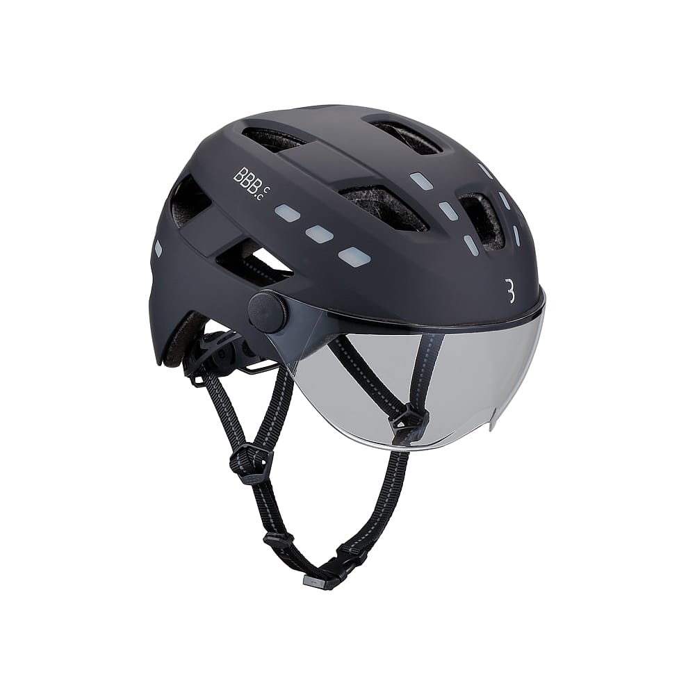 105379-BBB-helm-District-led-faceshield-mat-zwart-afbeelding-1