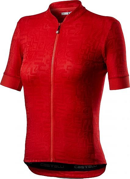 65463-Castelli-Promessa-Jaquard-SS-fietsshirt-rood-dames-afbeelding-1