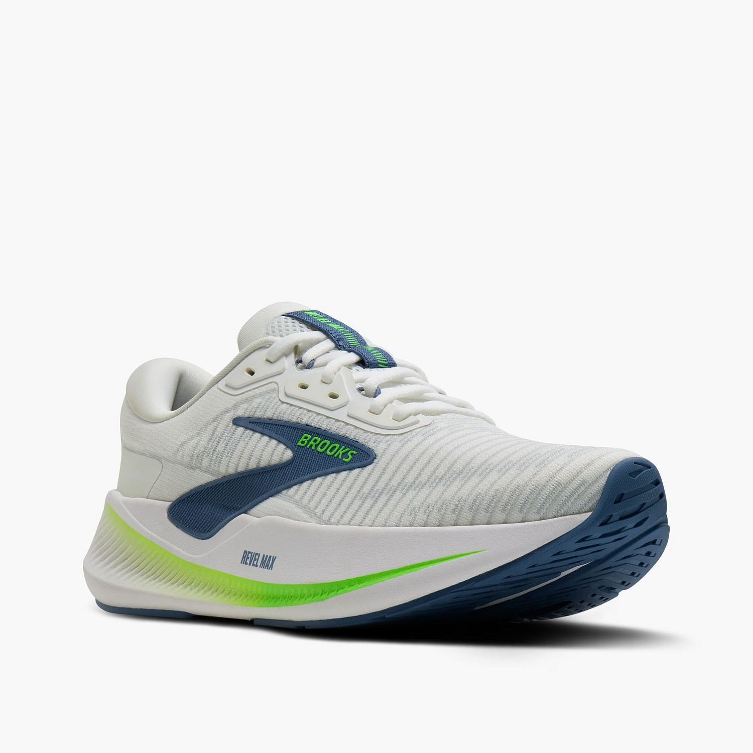 122231-Brooks-Revel-Max-hardloopschoenen-WhiteMoonlightGreen-Gecko-heren-afbeelding-2