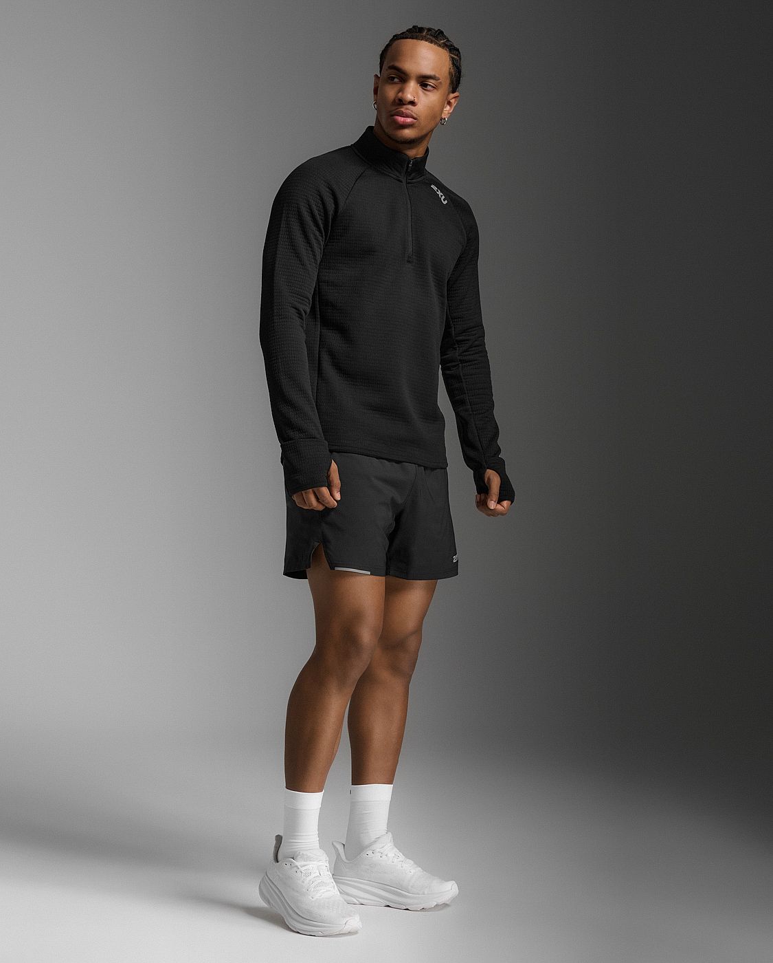 113617-2XU-Ignition-Hyper-Haptic-14-Zip-BlackSilver-Reflective-Heren-afbeelding-2