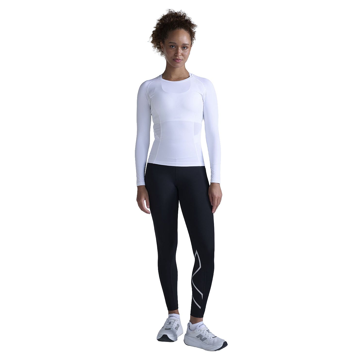 141901-2XU-Core-Compression-hardloopshirt-lange-mouw-White-dames-afbeelding-1