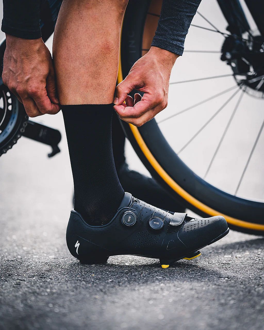 94725-Fusion-Cycling-Socks-Merino-zwart-Unisex-afbeelding-4