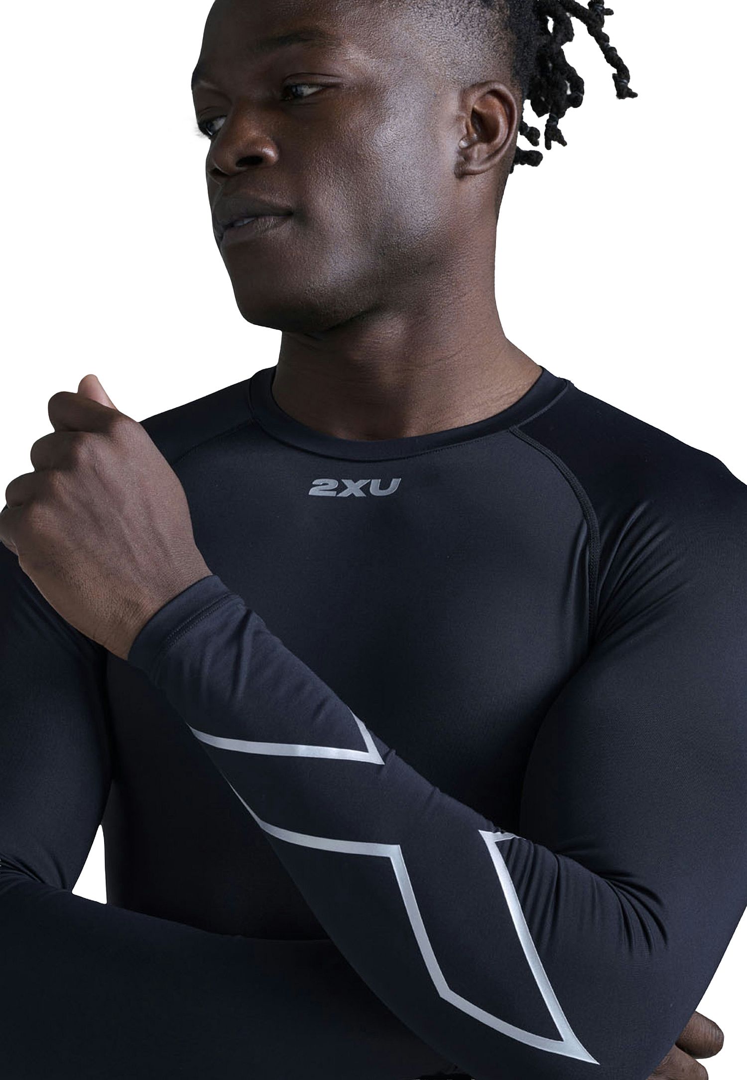 141791-2XU-Core-Compression-hardloopshirt-lange-mouw-BlackSilver-heren-afbeelding-8