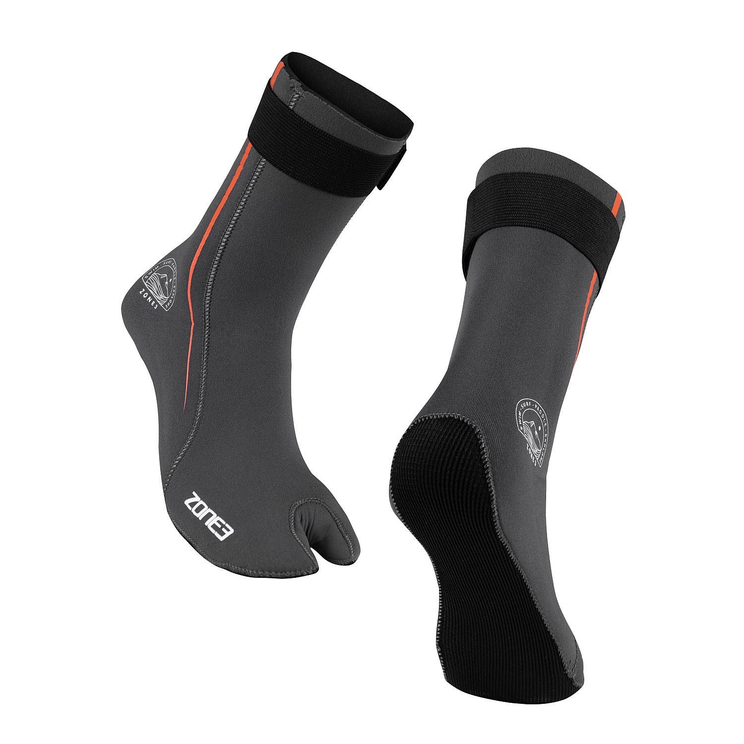 111063-Zone3-Active-Flex-swim-sock-grijsoranje-unisex-afbeelding-1