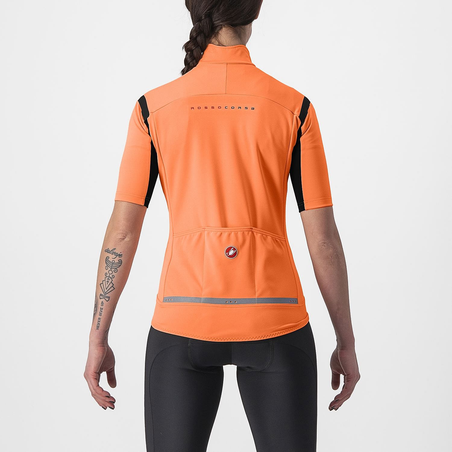 91783-Castelli-Gabba-RoS-2-fietsjack-korte-mouw-oranjezwart-dames-afbeelding-2