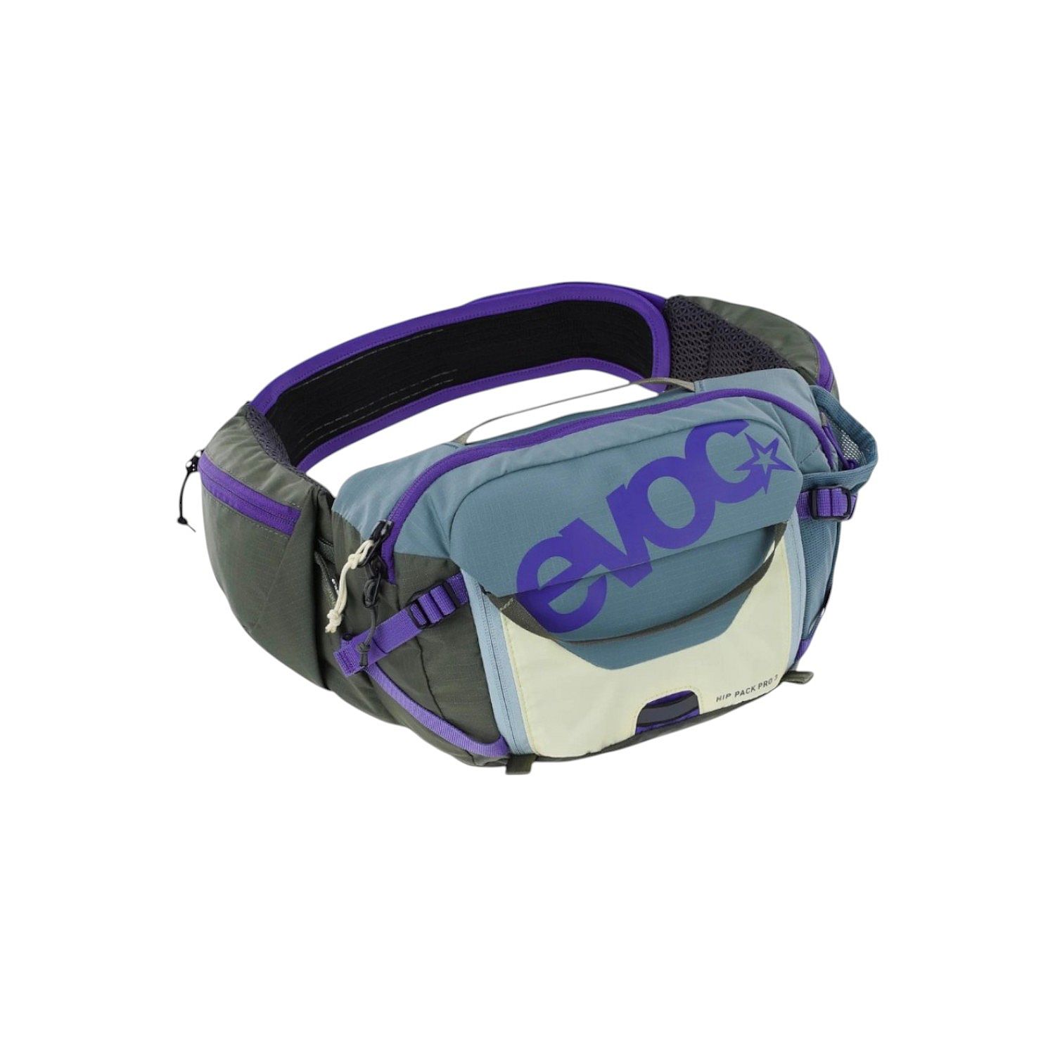123469-Evoc-Hip-Pack-Pro-3L--15L-Hydration-Bladder-heuptas-SteelVioletOlive-afbeelding-1