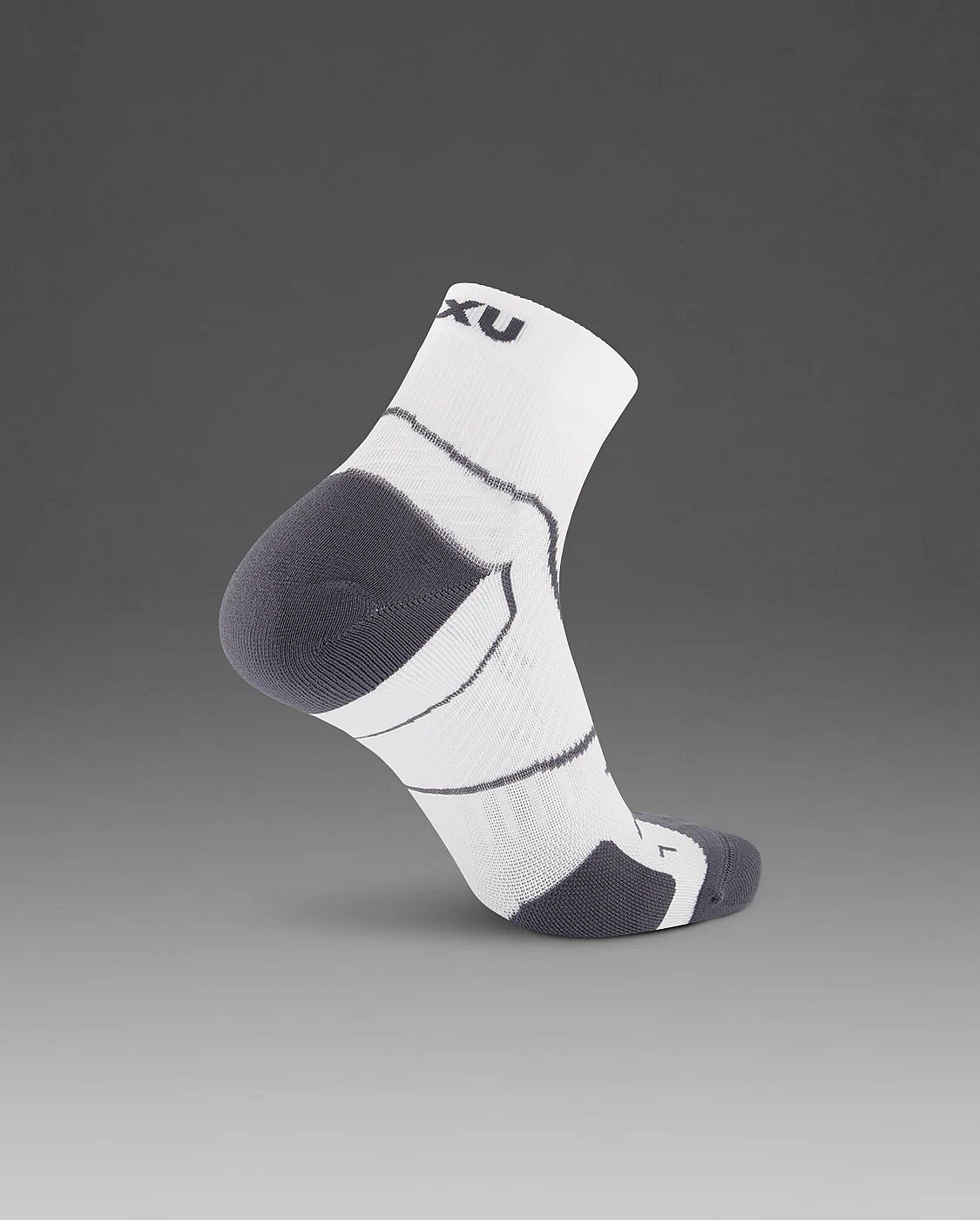 113852-2XU-Vectr-Cushion-14-Crew-hardloopsokken-WhiteGrey-unisex-afbeelding-2
