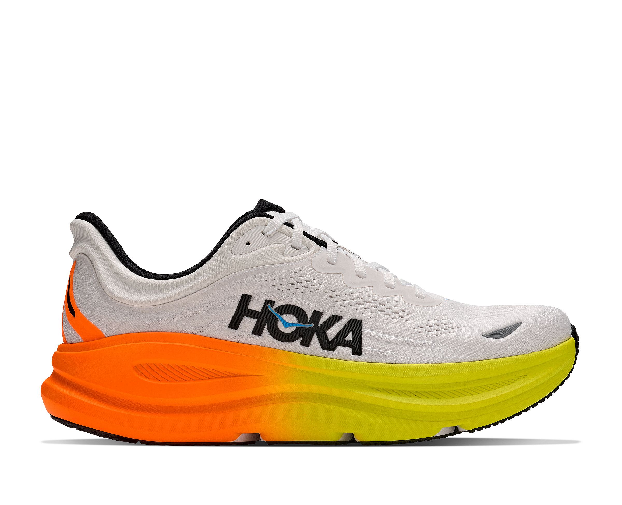 145645-Hoka-Bondi-9-wide-hardloopschoenen-whiteneon-tangerine-heren-afbeelding-1