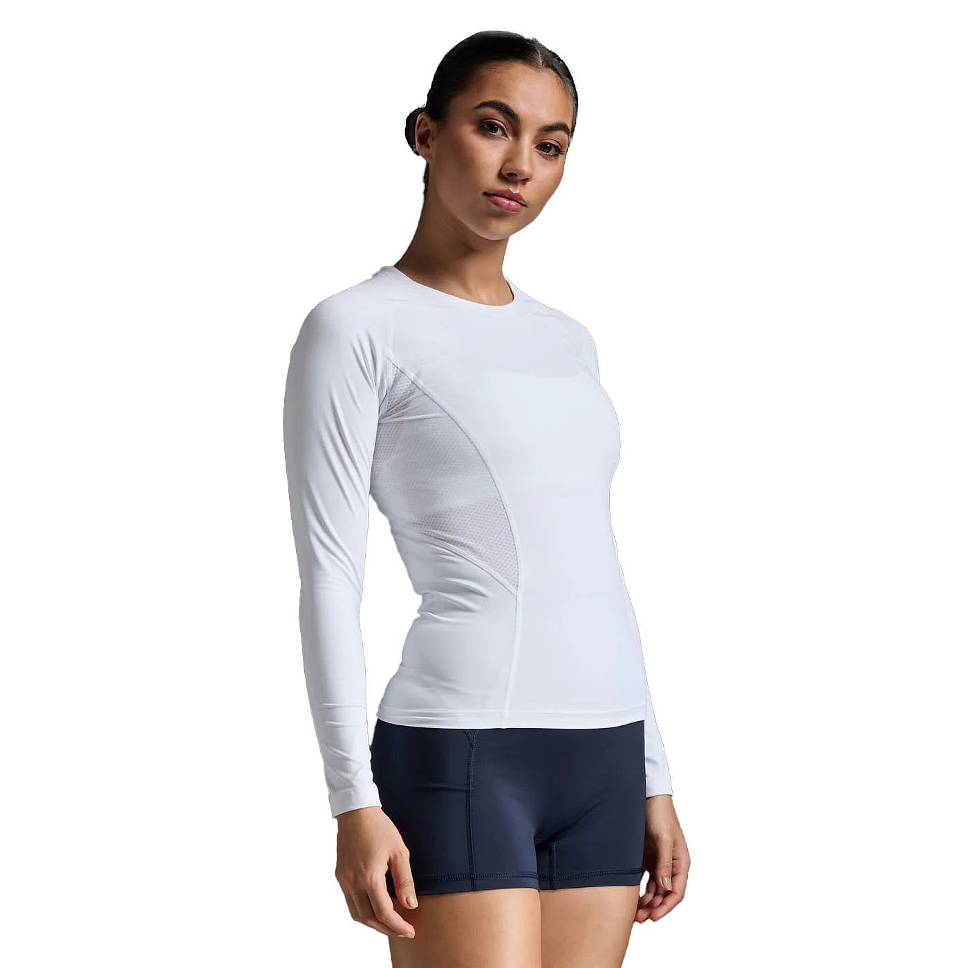 113427-2XU-Core-Compression-hardloopshirt-lange-mouw-WhiteNo-Logo-Dames-afbeelding-1