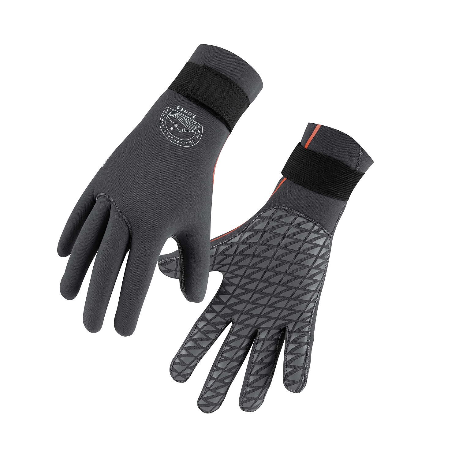 111059-Zone3-Active-Flex-swim-glove-grijsoranje-unisex-afbeelding-1