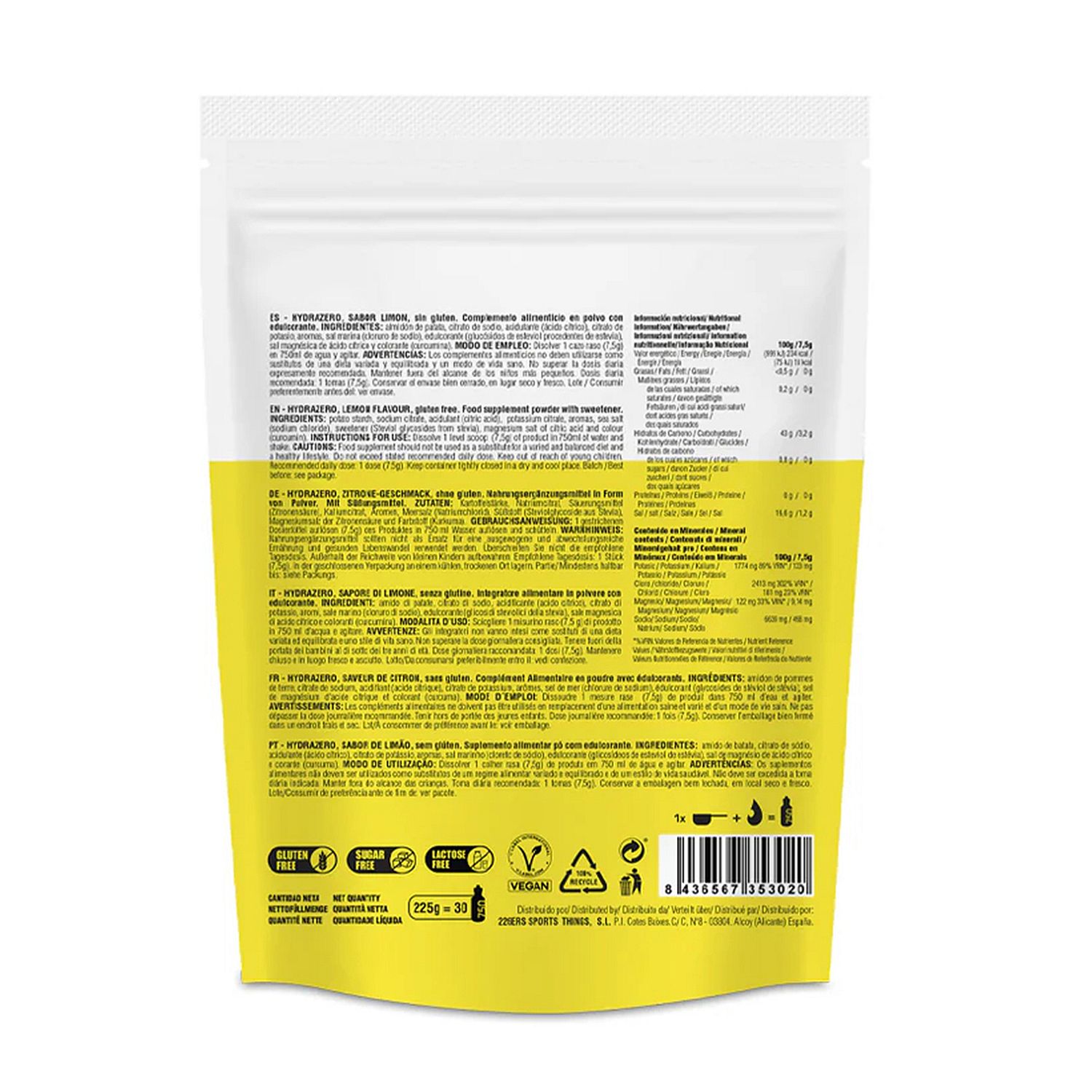 144051-226ers-Hydrazero-Drink-Lemon-225g-afbeelding-2