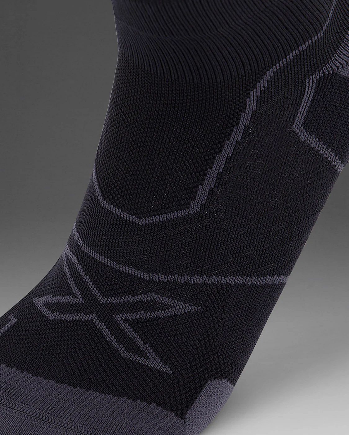 113839-2XU-Vectr-Cushion-14-Crew-hardloopsokken-BlackTitanium-unisex-afbeelding-3