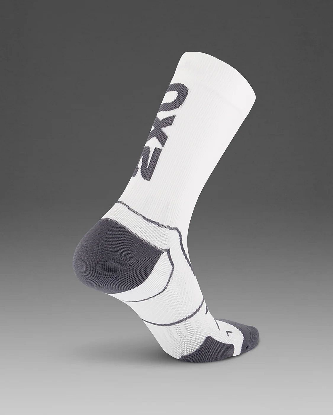 113880-2XU-Vectr-Cushion-Crew-hardloopsokken-WhiteGrey-unisex-afbeelding-2