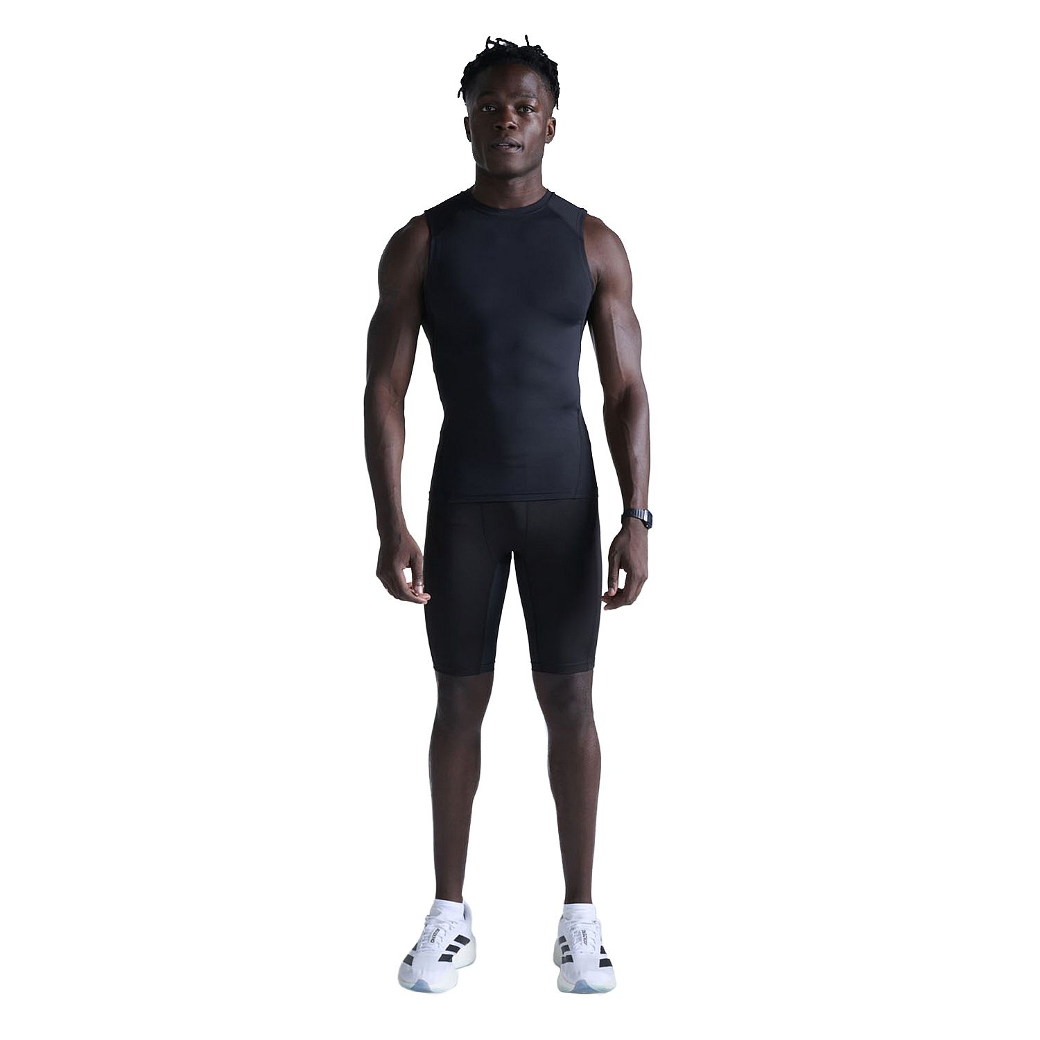 141834-2XU-Core-Compression-hardloopshirt-mouwloos-BlackSilver-heren-afbeelding-1