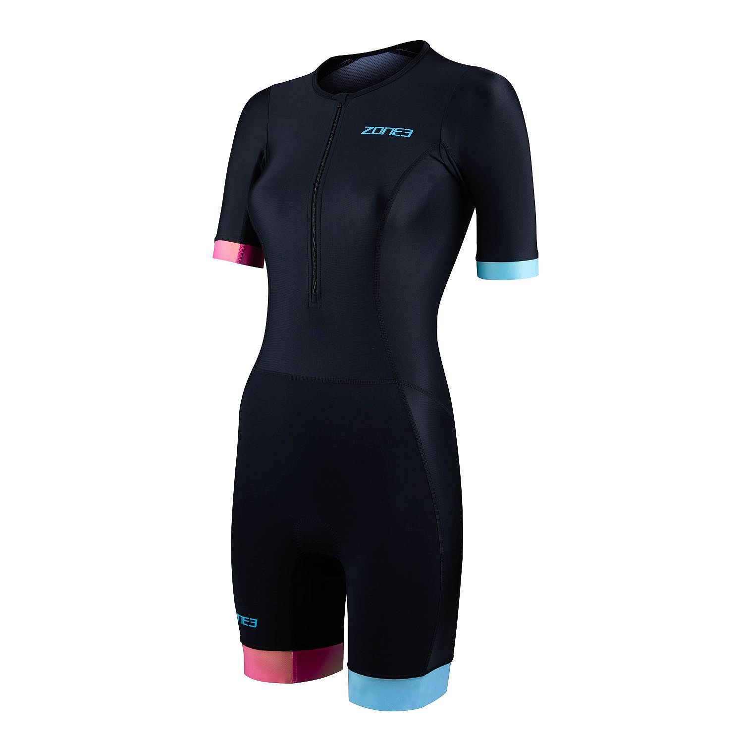 110868-Zone3-Activate-plus-korte-mouw-trisuit-zwartneon-dames-afbeelding-1