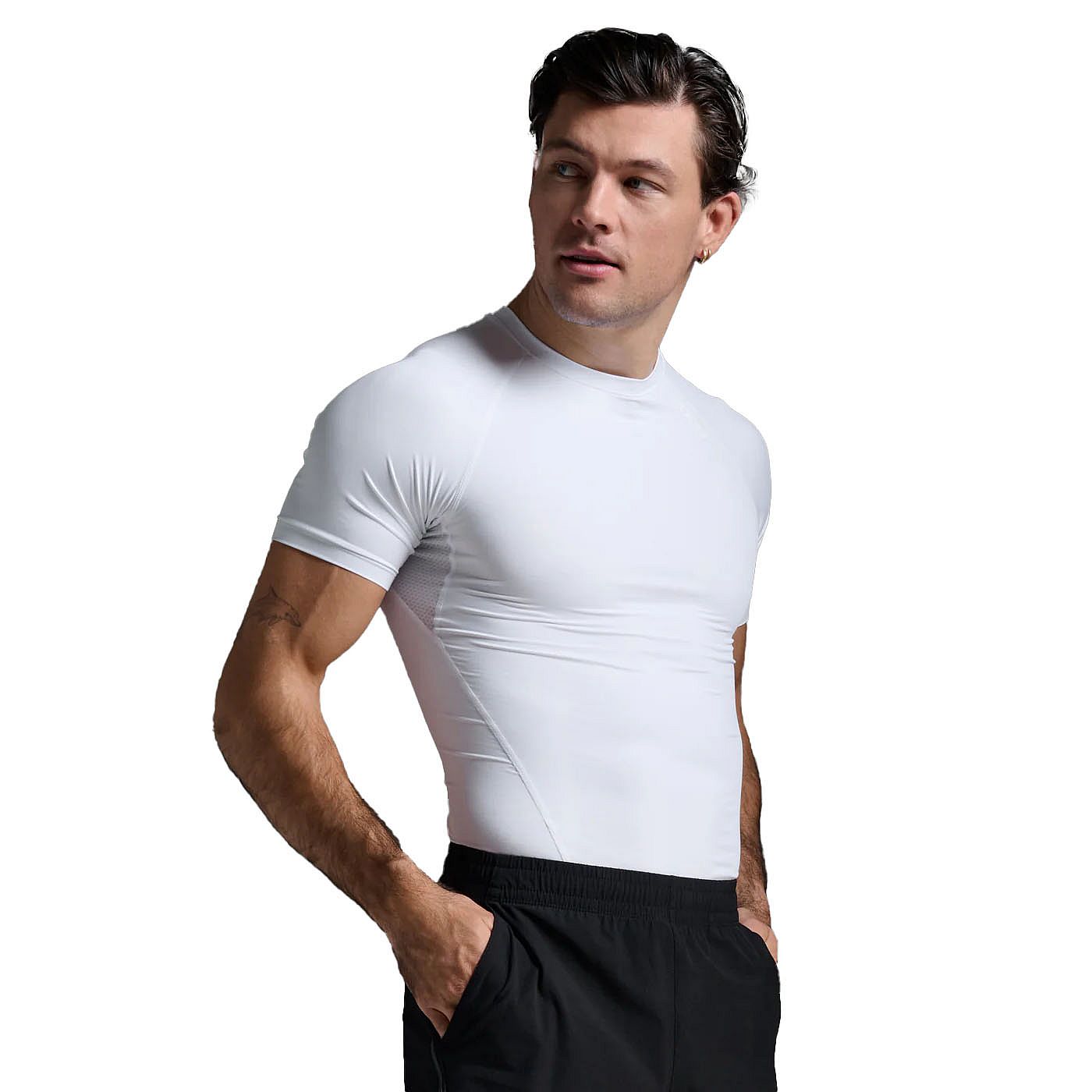 MA6399A-WHTNLO-2XU-Core-Compression-hardloopshirt-korte-mouw-WhiteNo-Logo-Heren-afbeelding-1