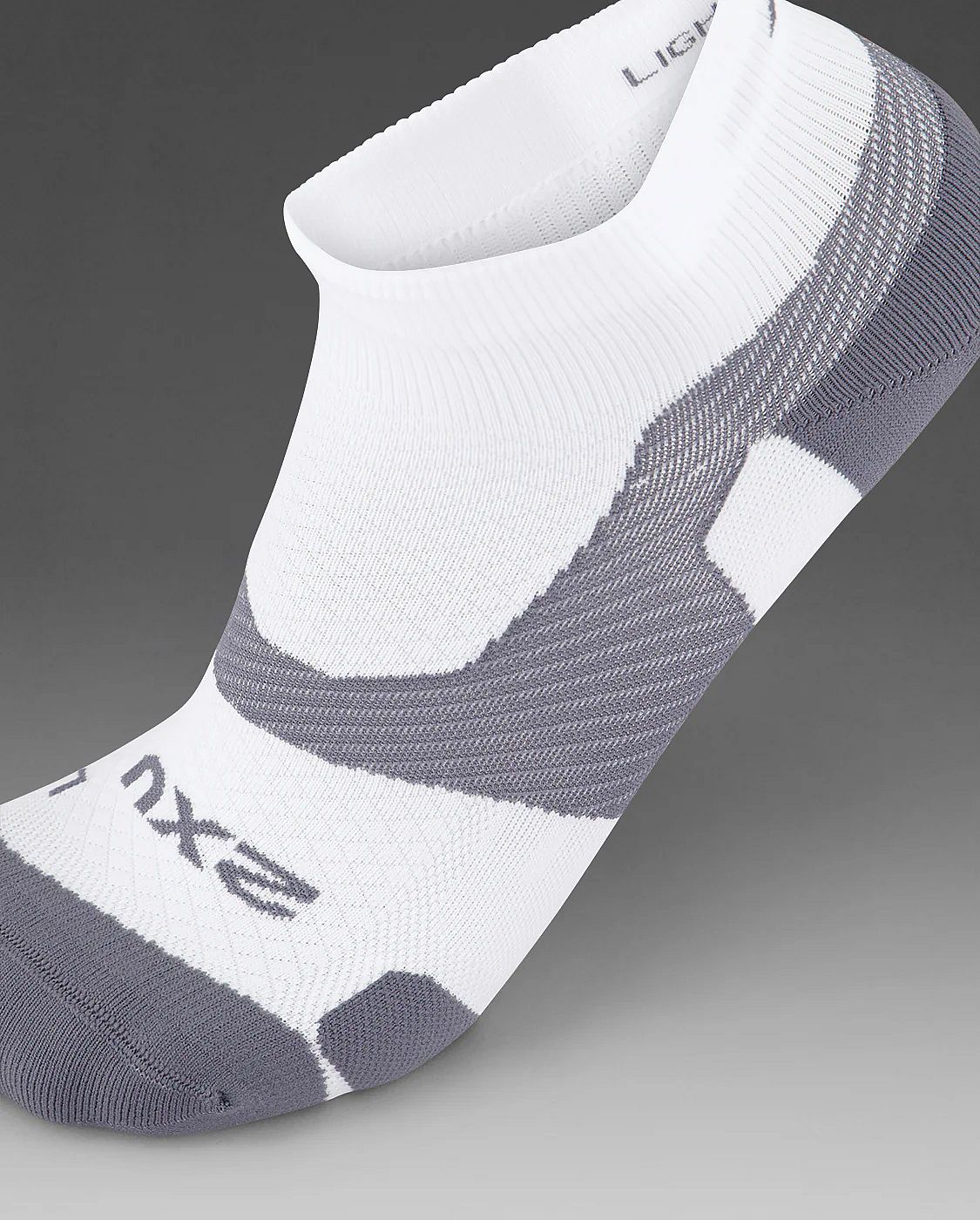 113741-2XU-Vectr-Light-Cushion-14-Crew-hardloopsokken-WhiteGrey-unisex-afbeelding-3