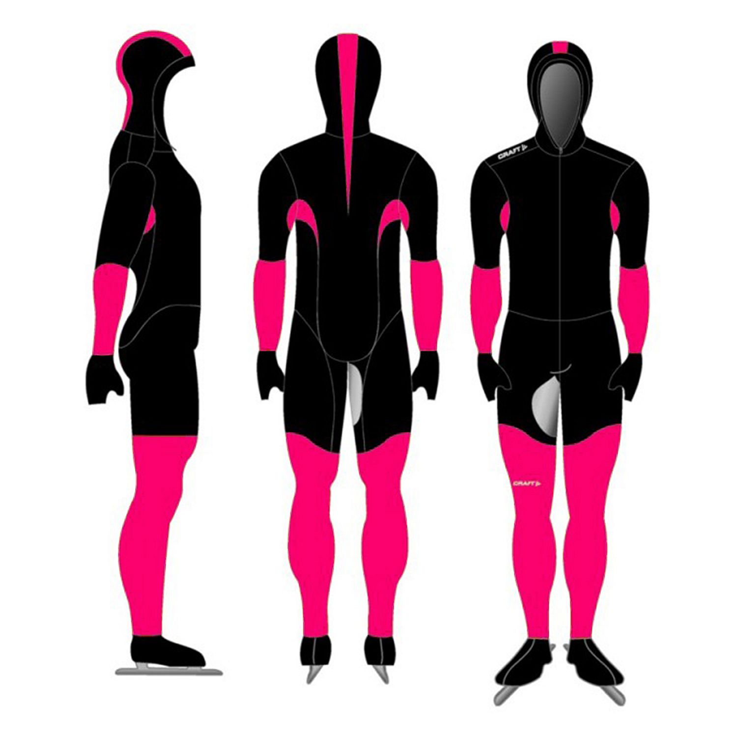 91987-Craft-Speed-schaatspak-CB-zwartroze-unisex-afbeelding-1