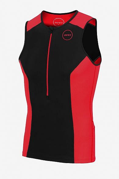 66119-Zone3-Aquaflo-plus-mouwloos-tri-top-zwartrood-heren-afbeelding-1