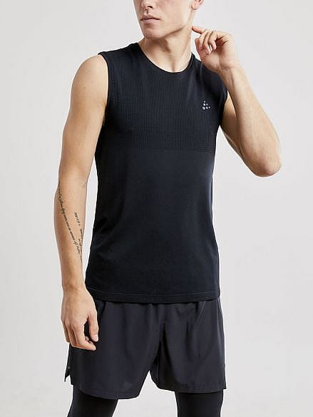 59550-Craft-Fuseknit-light-mouwloos-ondershirt-zwart-heren-afbeelding-2