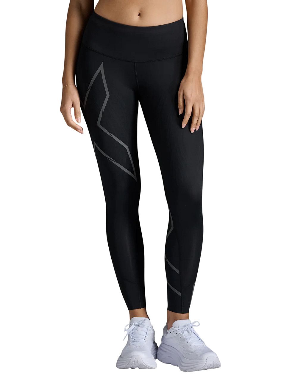 113285-2XU-Light-Speed-Mid-Rise-Compression-hardloopbroek-Zwart-Reflecterend-Dames-afbeelding-1