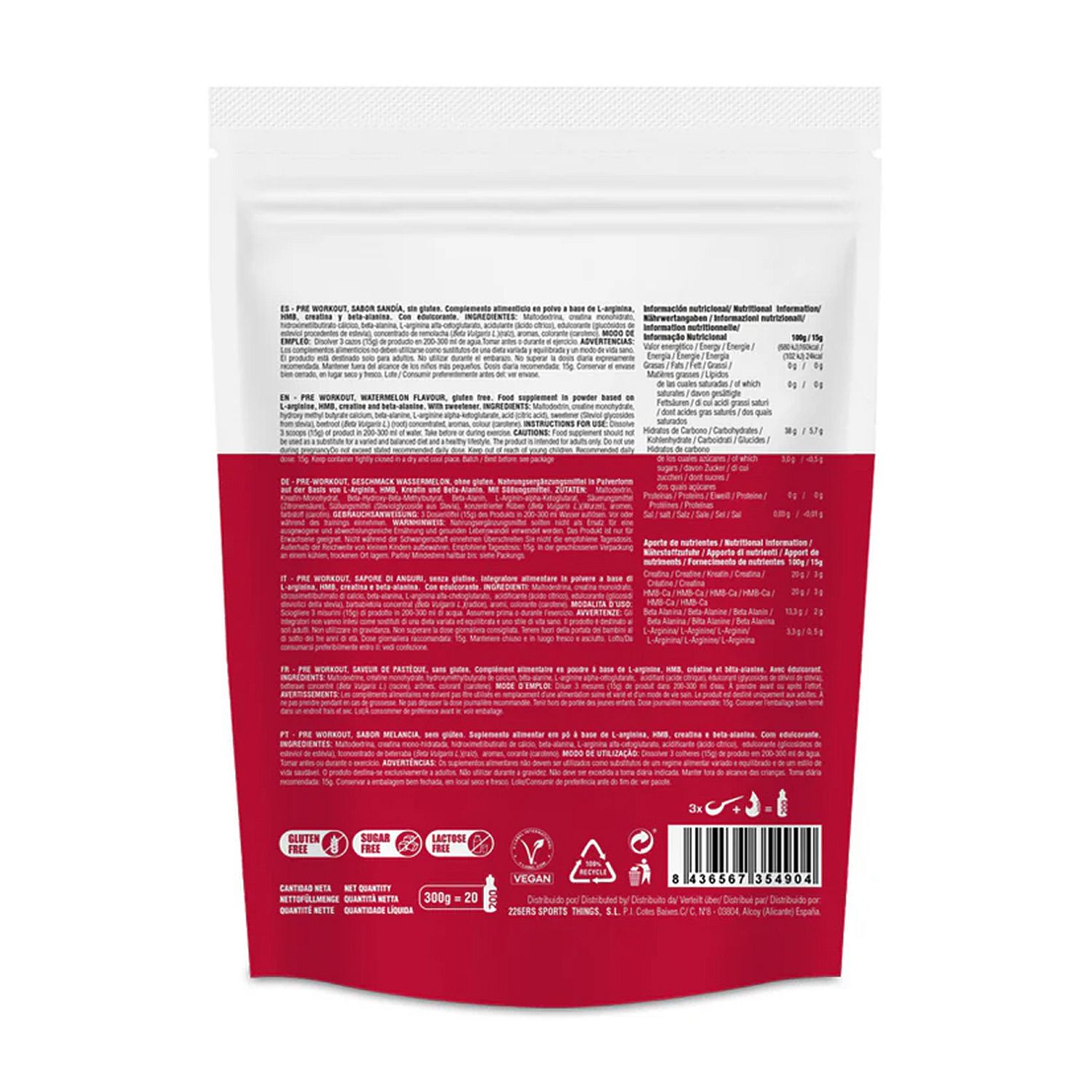 144055-226ers-Pre-Workout-watermeloen-300-gram-afbeelding-2