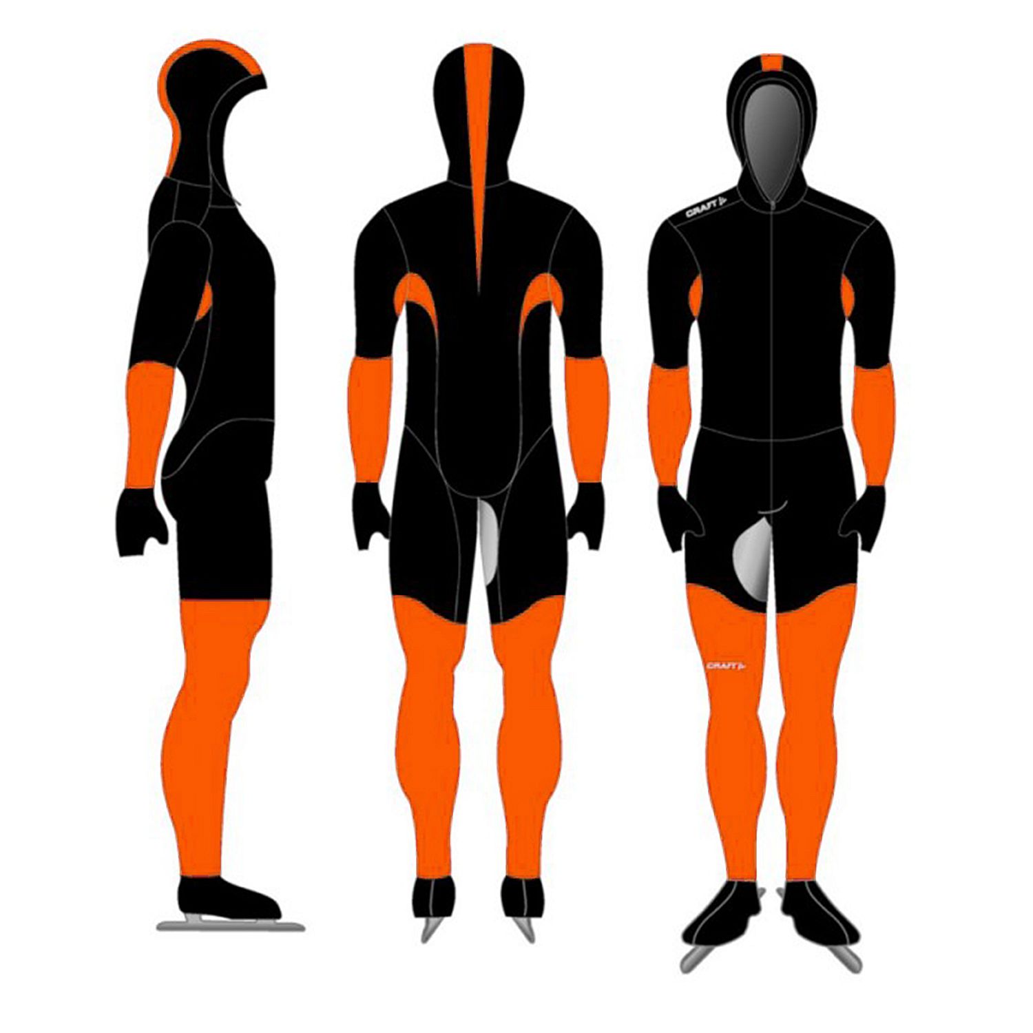 56787-Craft-Speed-schaatspak-CB-zwartoranje-unisex-afbeelding-1