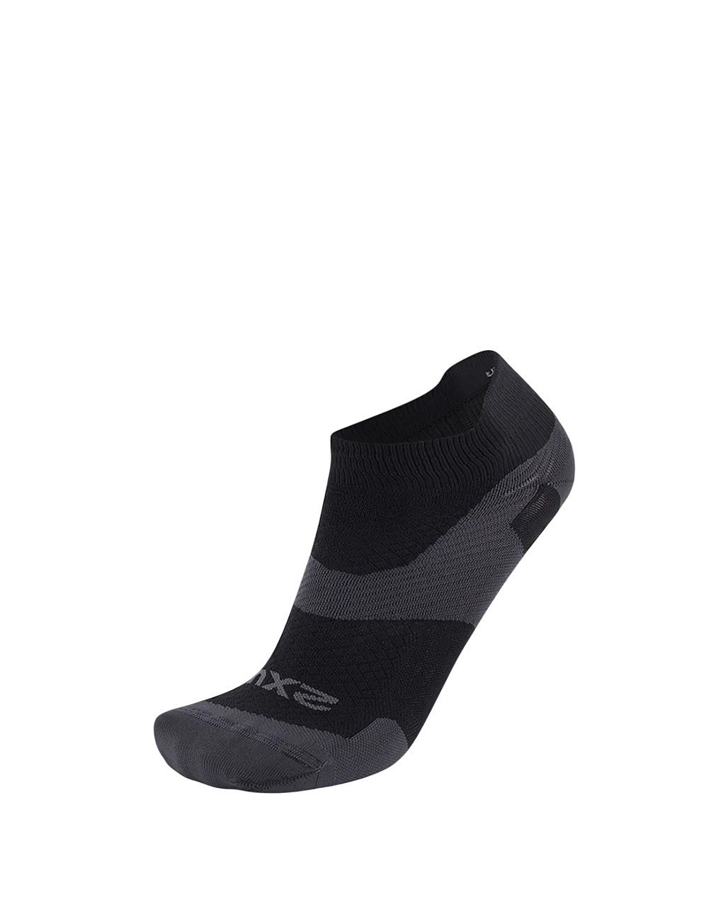 113721-2XU-Vectr-Ultralight-14-Crew-hardloopsokken-BlackTitanium-unisex-afbeelding-1