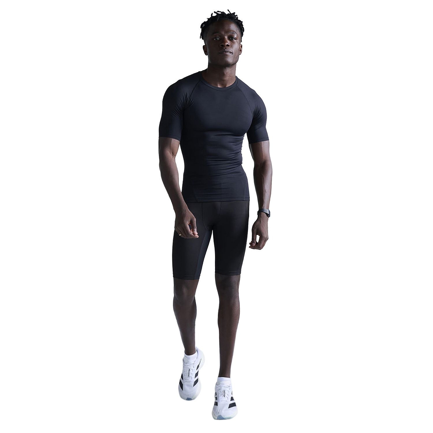 141808-2XU-Core-compression-hardloopshirt-korte-mouw-Black-heren-afbeelding-1